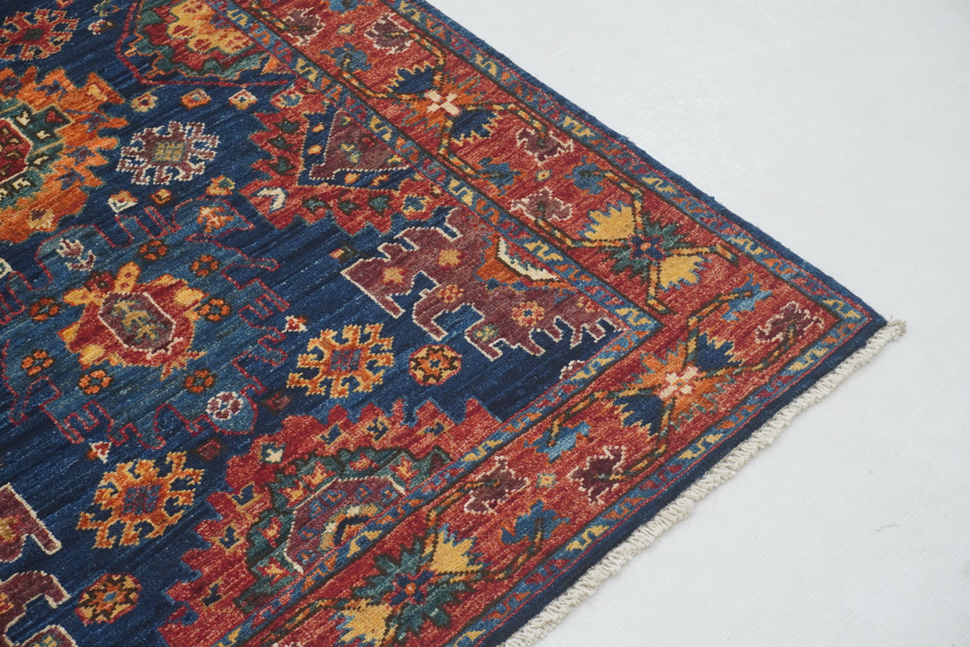 3x5 Navy Blue Baluch Afghan Hand knotted Oriental Rug