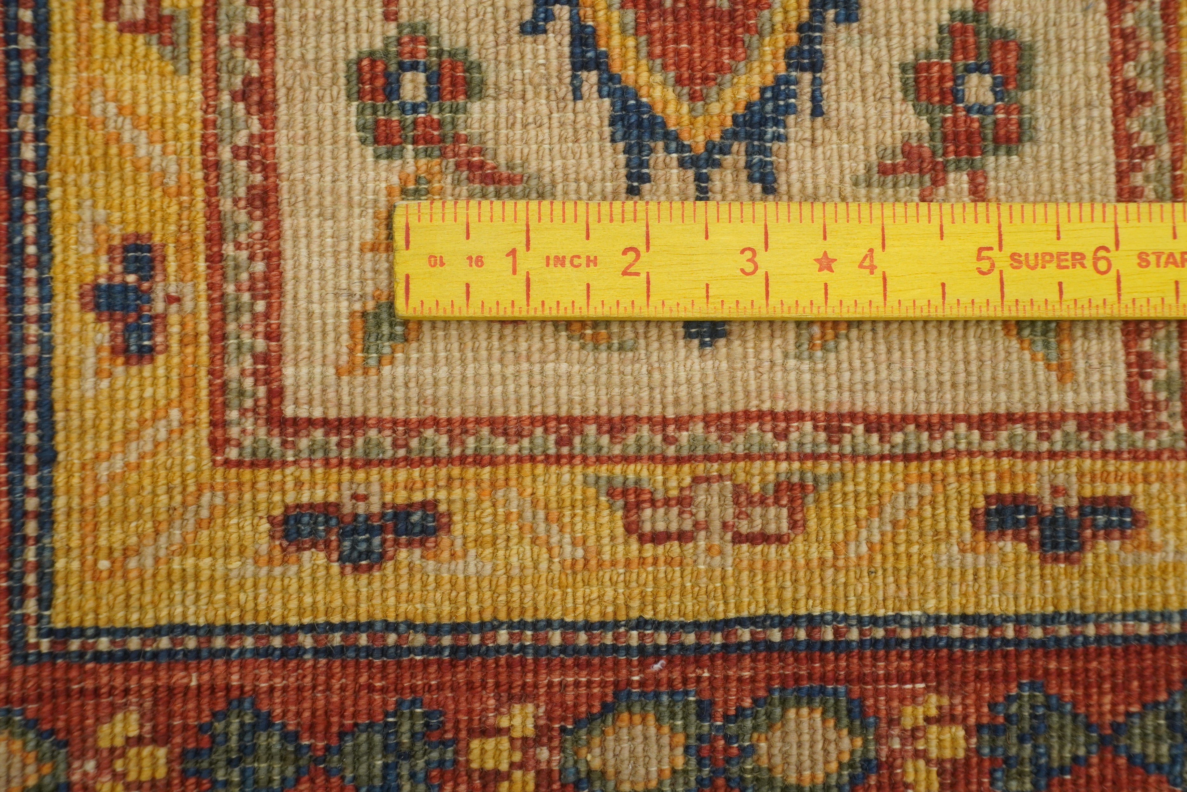 3x9'6" Beige Hand Knotted Afghan Wool Runner Rug - Yildiz Rugs
