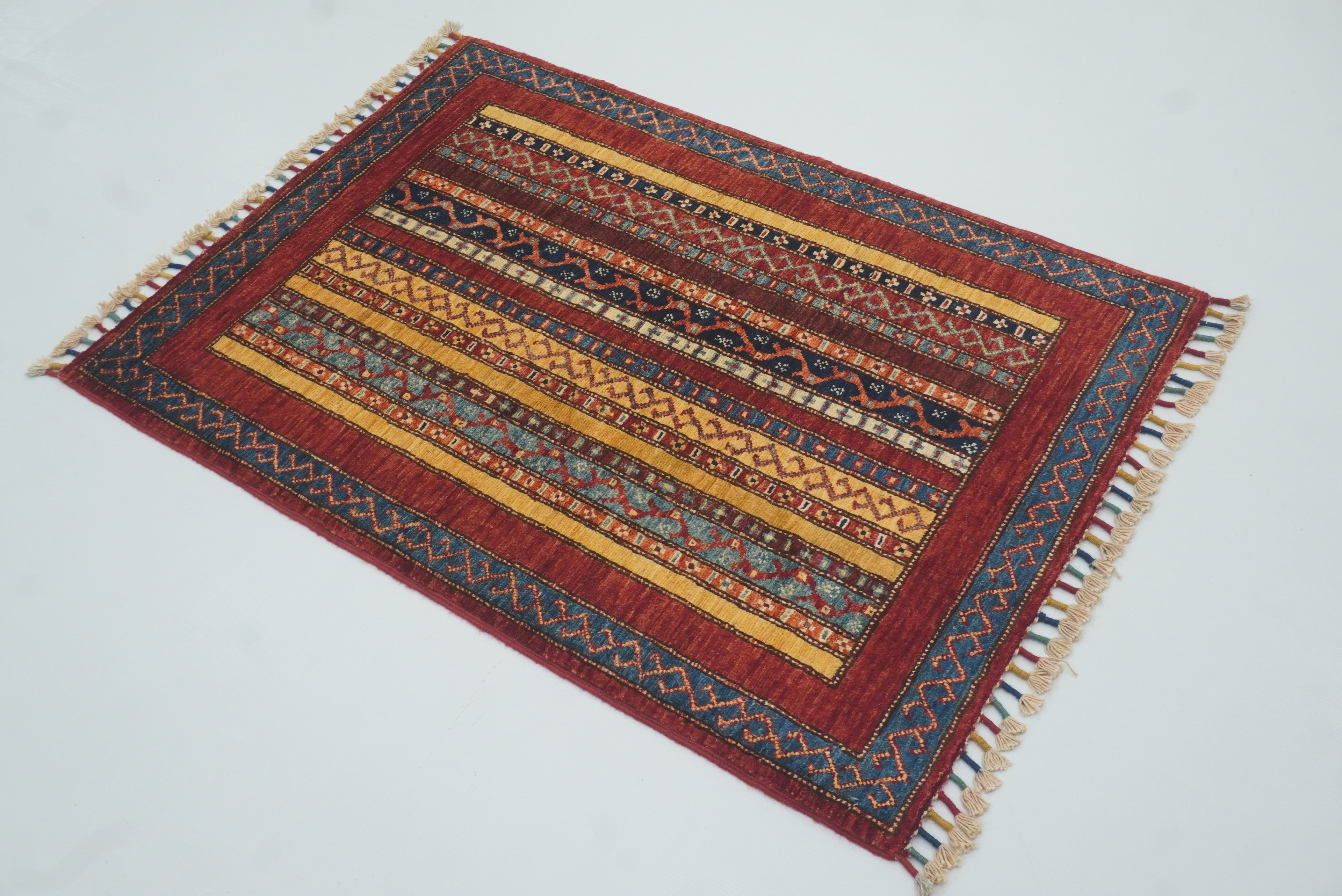 3x4 Red Area Turkish Style Hand knotted Rug - Yildiz Rugs