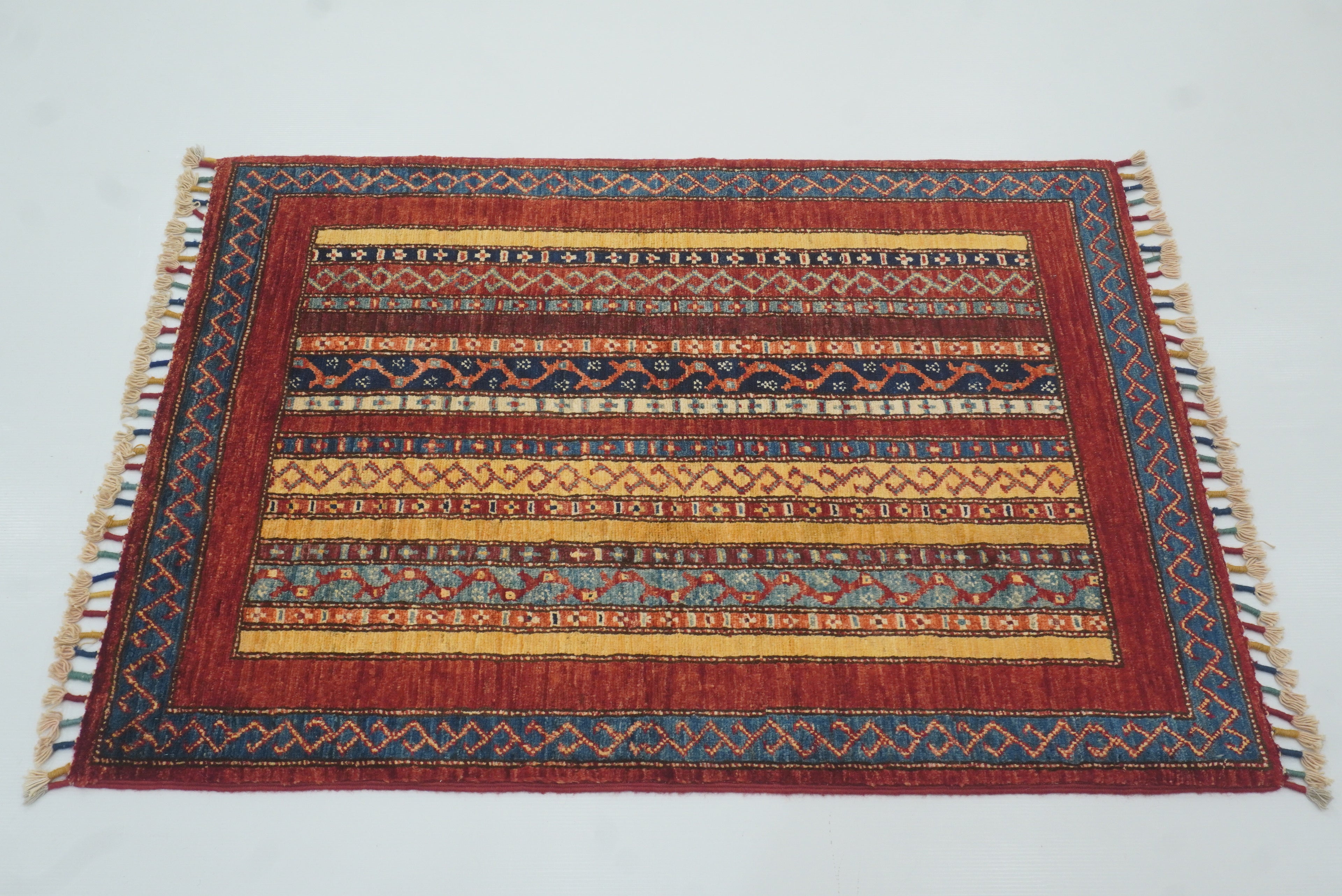 3x4 Red Area Turkish Style Hand knotted Rug - Yildiz Rugs