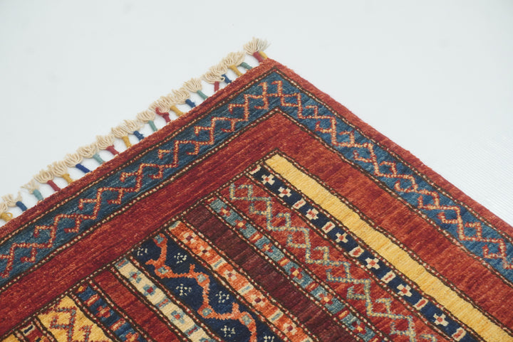 3x4 Red Area Turkish Style Hand knotted Rug - Yildiz Rugs