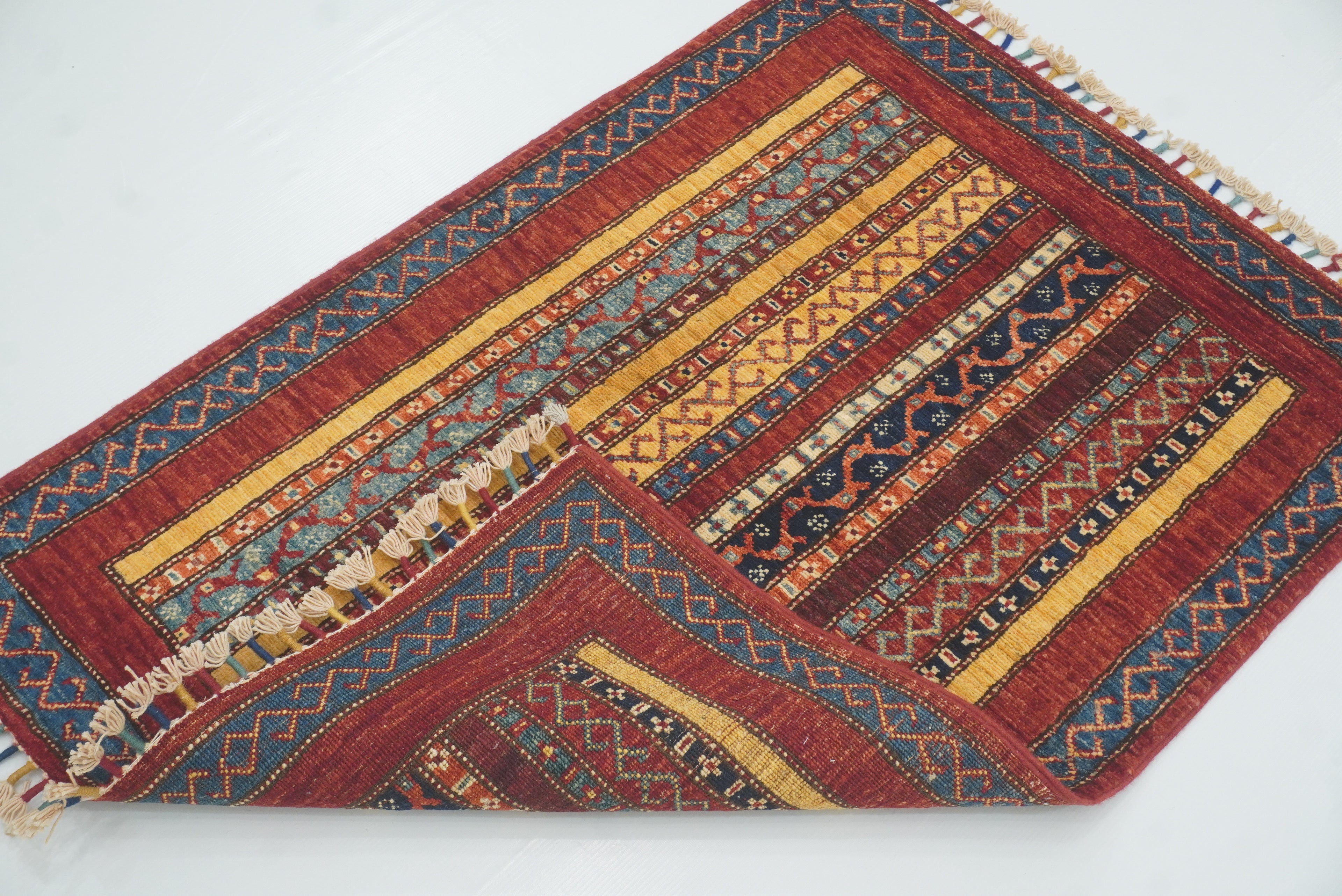 3x4 Red Area Turkish Style Hand knotted Rug - Yildiz Rugs
