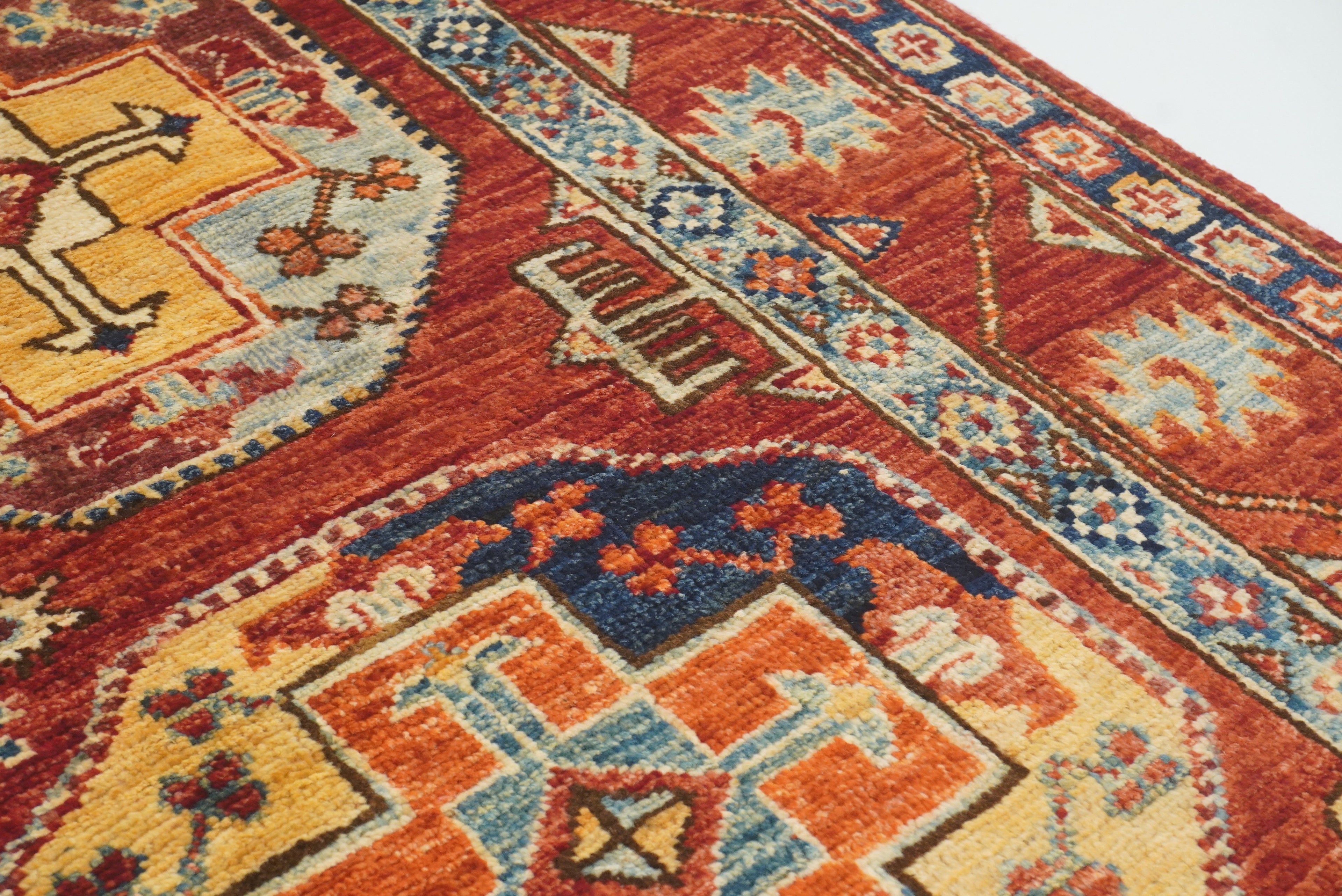3x4 Red Ersari Hand Knotted Afghan Oriental Rug - Yildiz Rugs