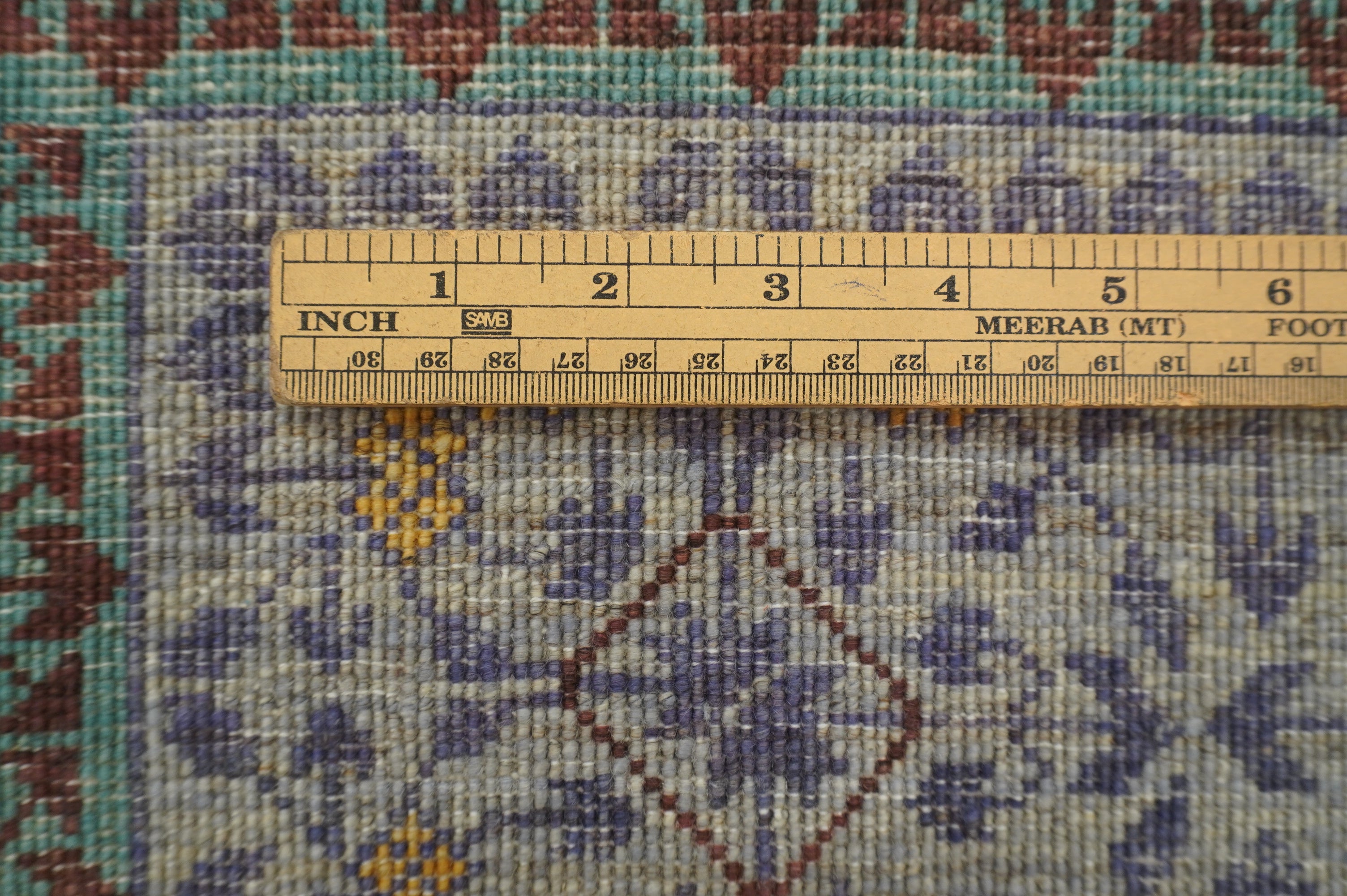 6x8 Blue Gray Mamluk Turkish Hand Knotted Geometric Medallion Rug - Yildiz Rugs