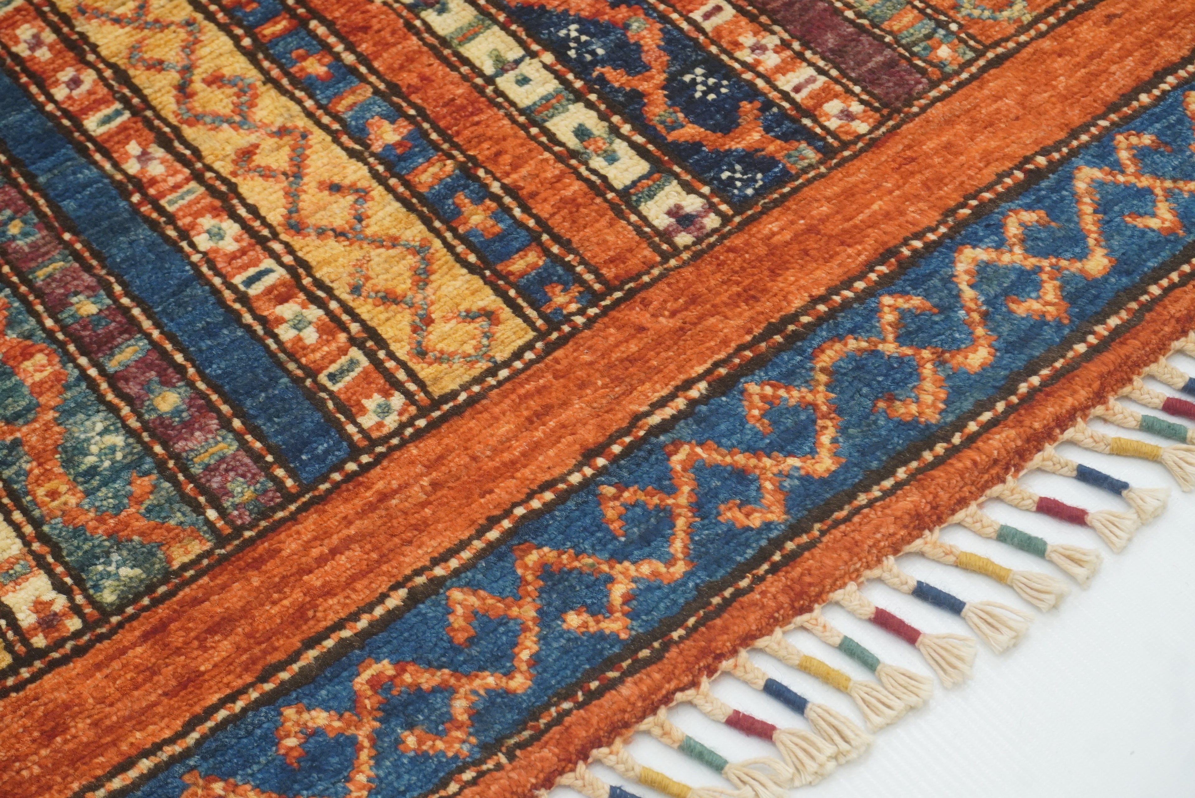 3x4 Rust Orange Turkish Style Hand knotted Rug - Yildiz Rugs