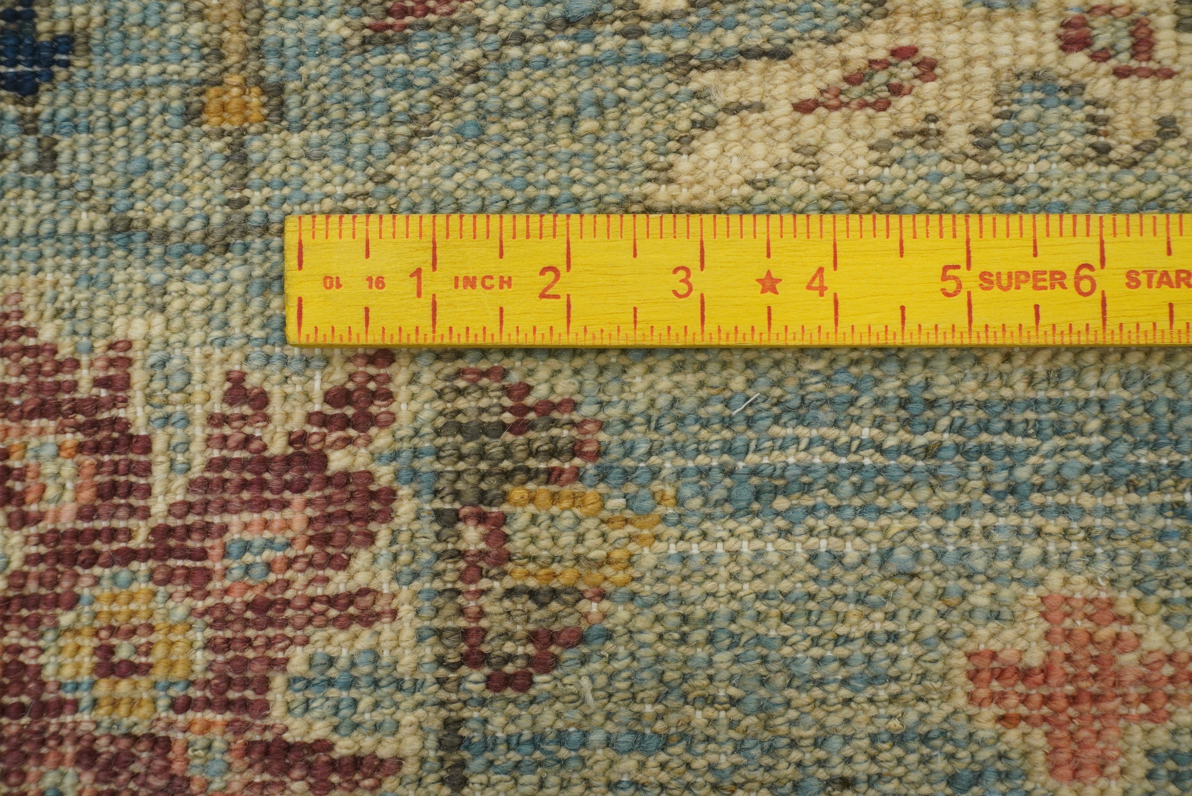 4x6 Blue Oushak Hand-Knotted Wool Oriental Rug - Yildiz Rugs