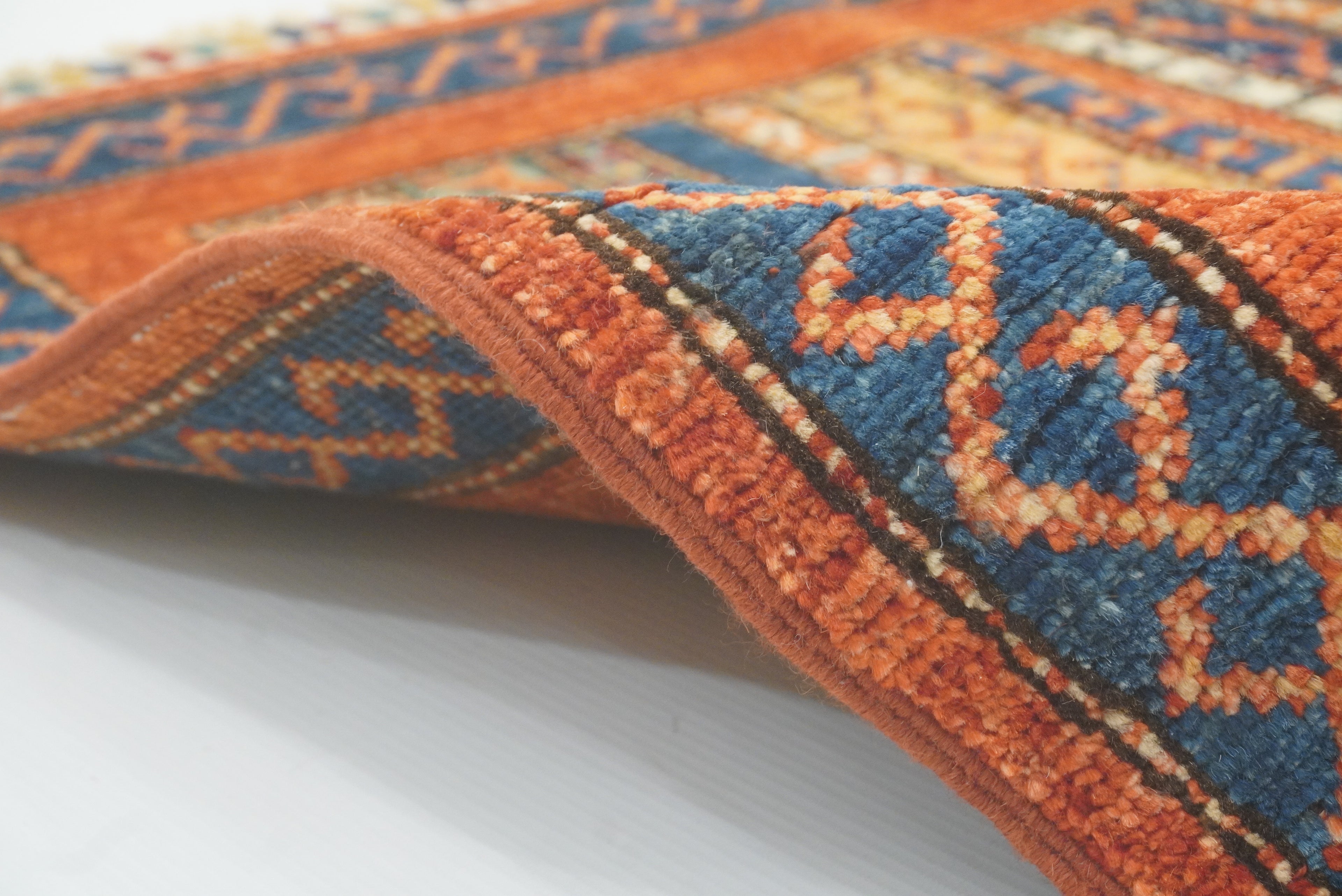 3x4 Rust Orange Turkish Style Hand knotted Rug - Yildiz Rugs