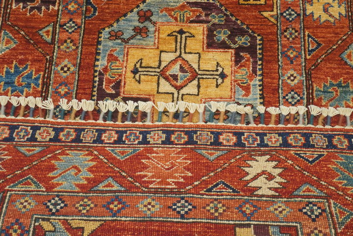 3x4 Red Ersari Hand Knotted Afghan Oriental Rug - Yildiz Rugs