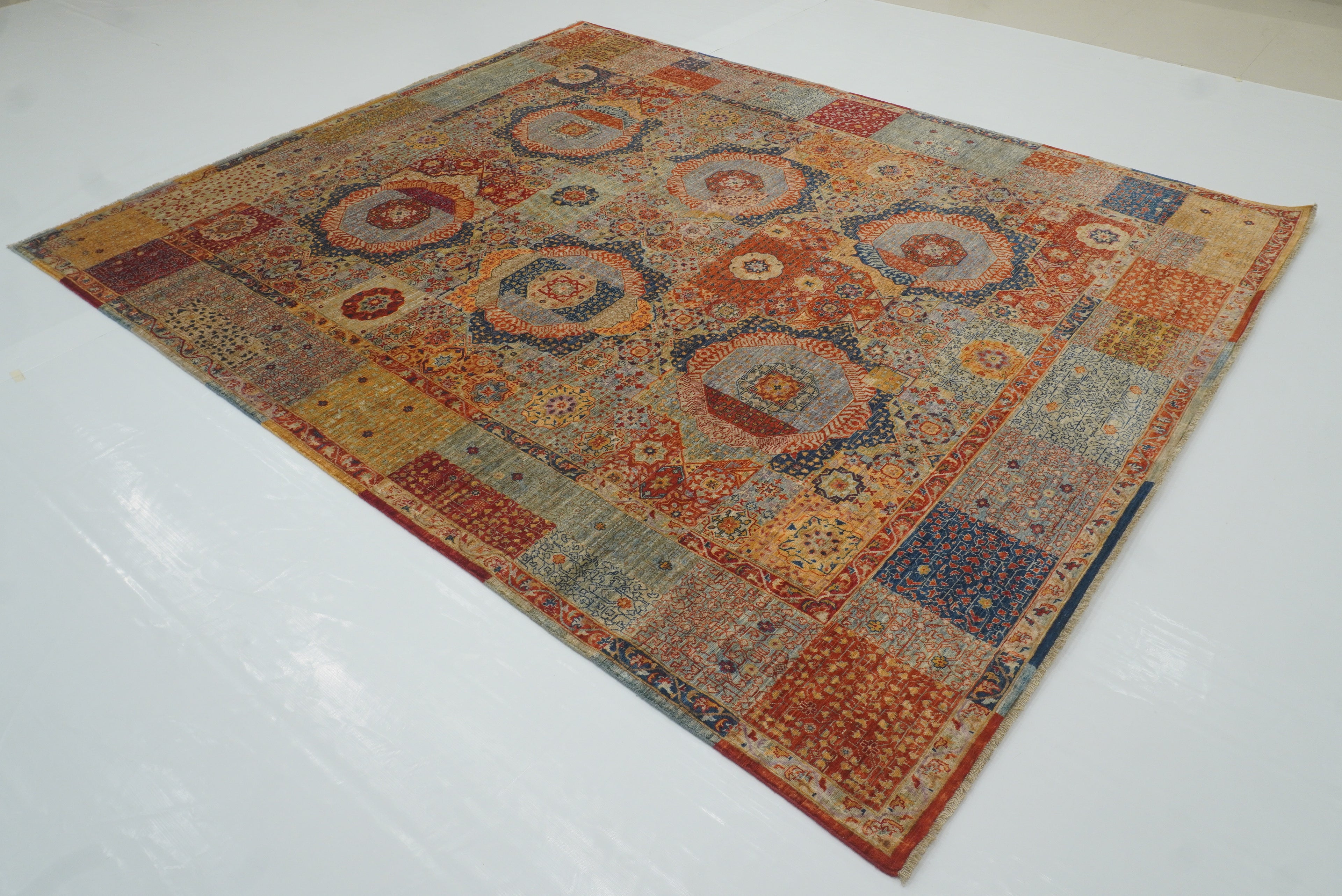 8x10 Multicolor Mamluk Hand Knotted Wool Oriental Rug - Yildiz Rugs