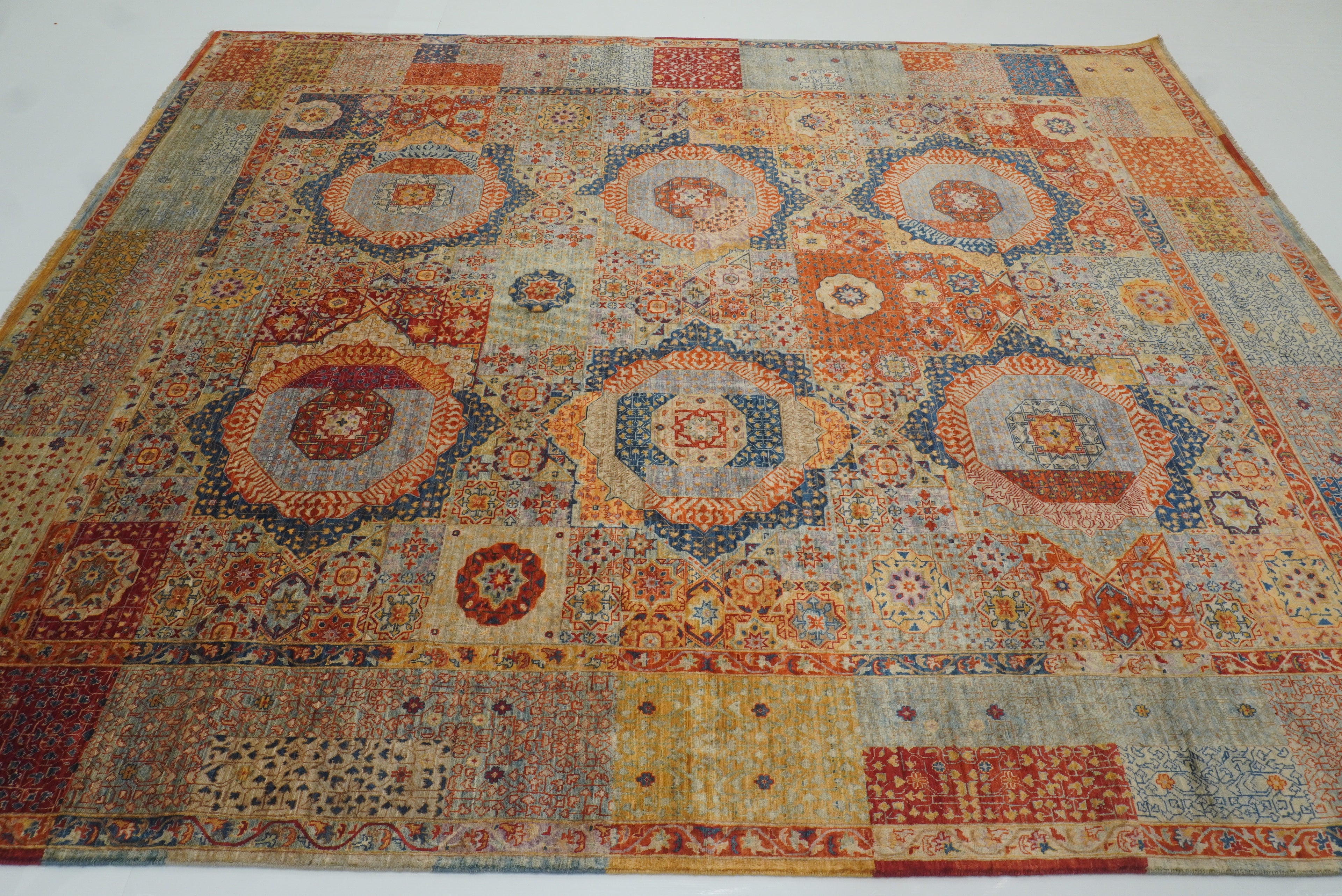 8x10 Multicolor Mamluk Hand Knotted Wool Oriental Rug - Yildiz Rugs