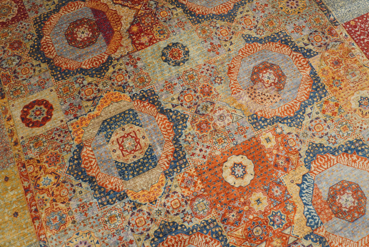 8x10 Multicolor Mamluk Hand Knotted Wool Oriental Rug - Yildiz Rugs