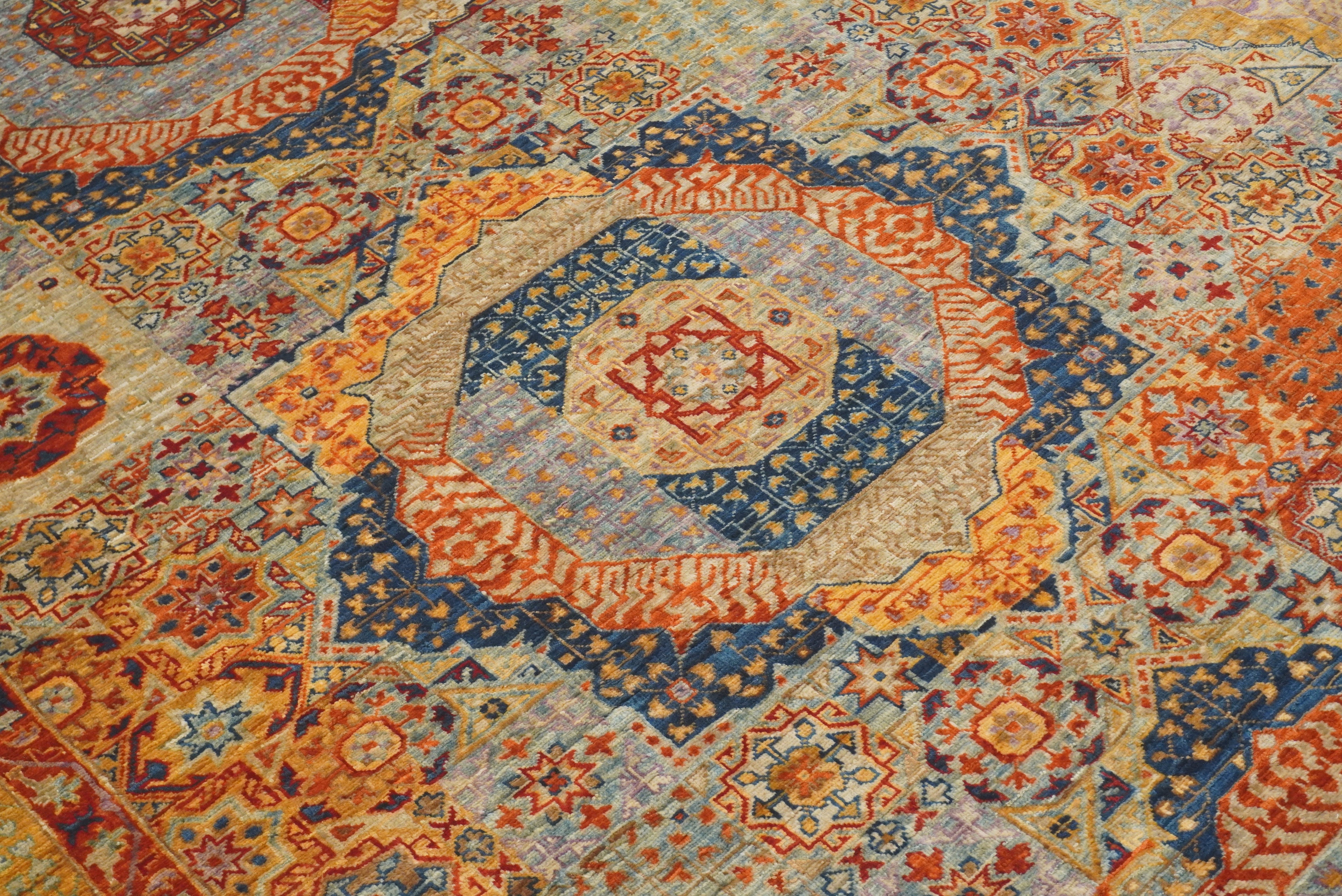 8x10 Multicolor Mamluk Hand Knotted Wool Oriental Rug - Yildiz Rugs