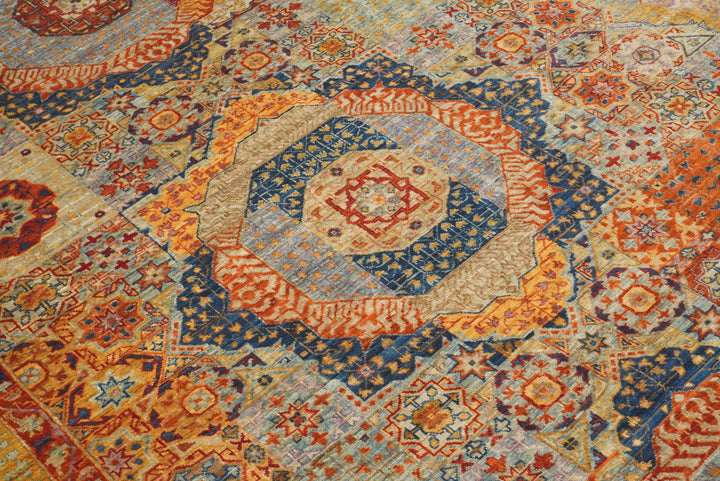 8x10 Multicolor Mamluk Hand Knotted Wool Oriental Rug - Yildiz Rugs