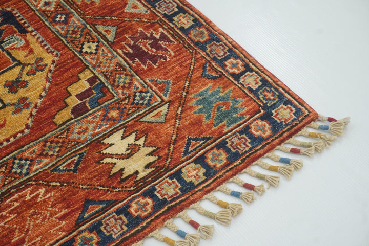 3x4 Red Ersari Hand Knotted Afghan Oriental Rug - Yildiz Rugs