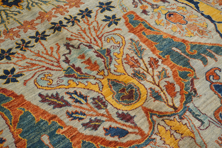 6x9 Bidjar Taupe Gray Persian Style Hand knotted Wool Oriental Rug