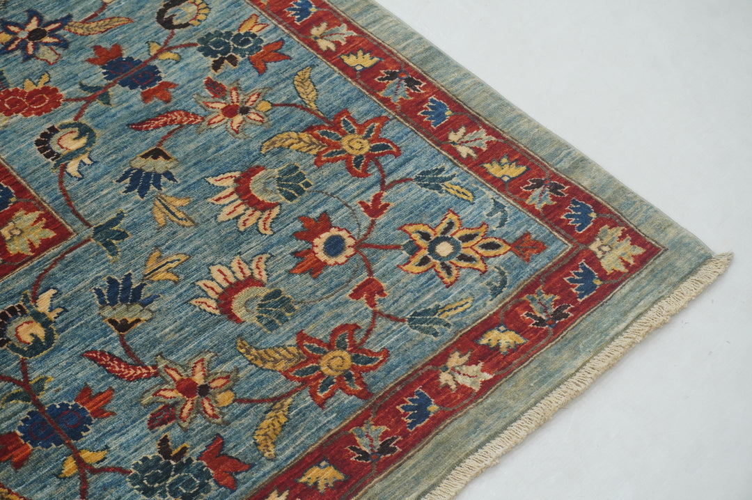 10x14 Blue Serapi Afghan Hand knotted Oriental Rug