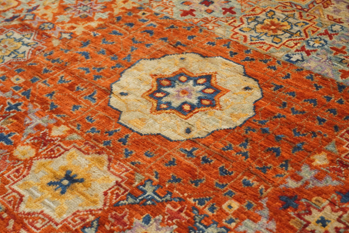 8x10 Multicolor Mamluk Hand Knotted Wool Oriental Rug - Yildiz Rugs