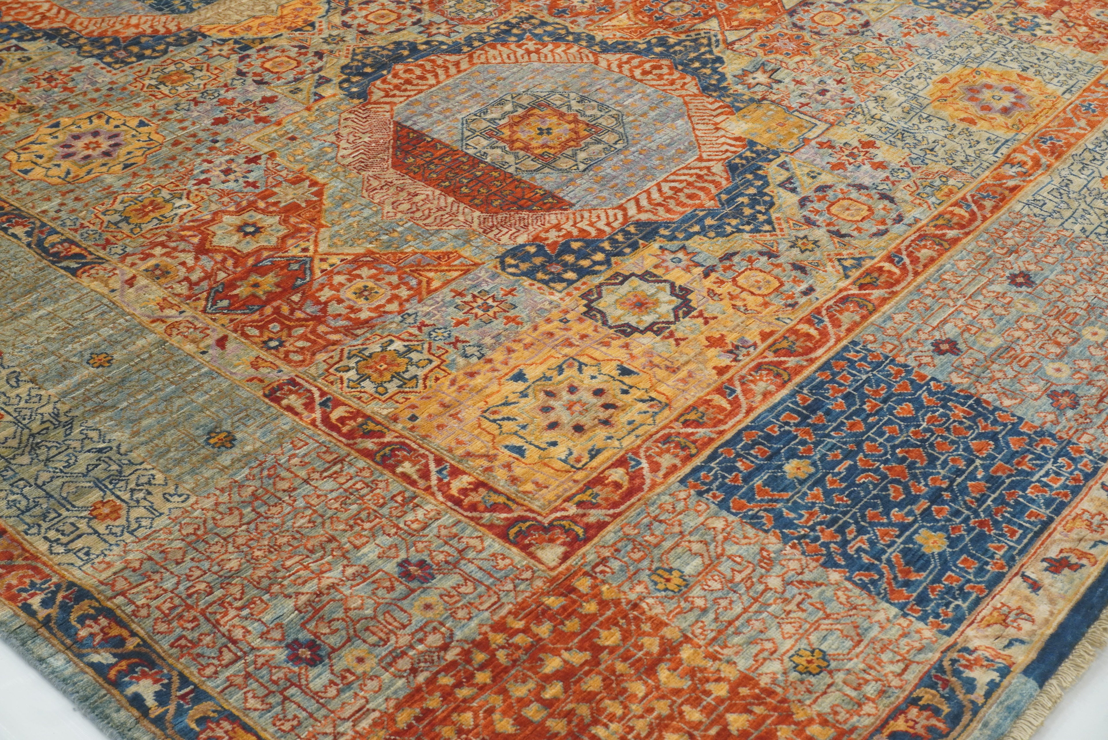 8x10 Multicolor Mamluk Hand Knotted Wool Oriental Rug - Yildiz Rugs