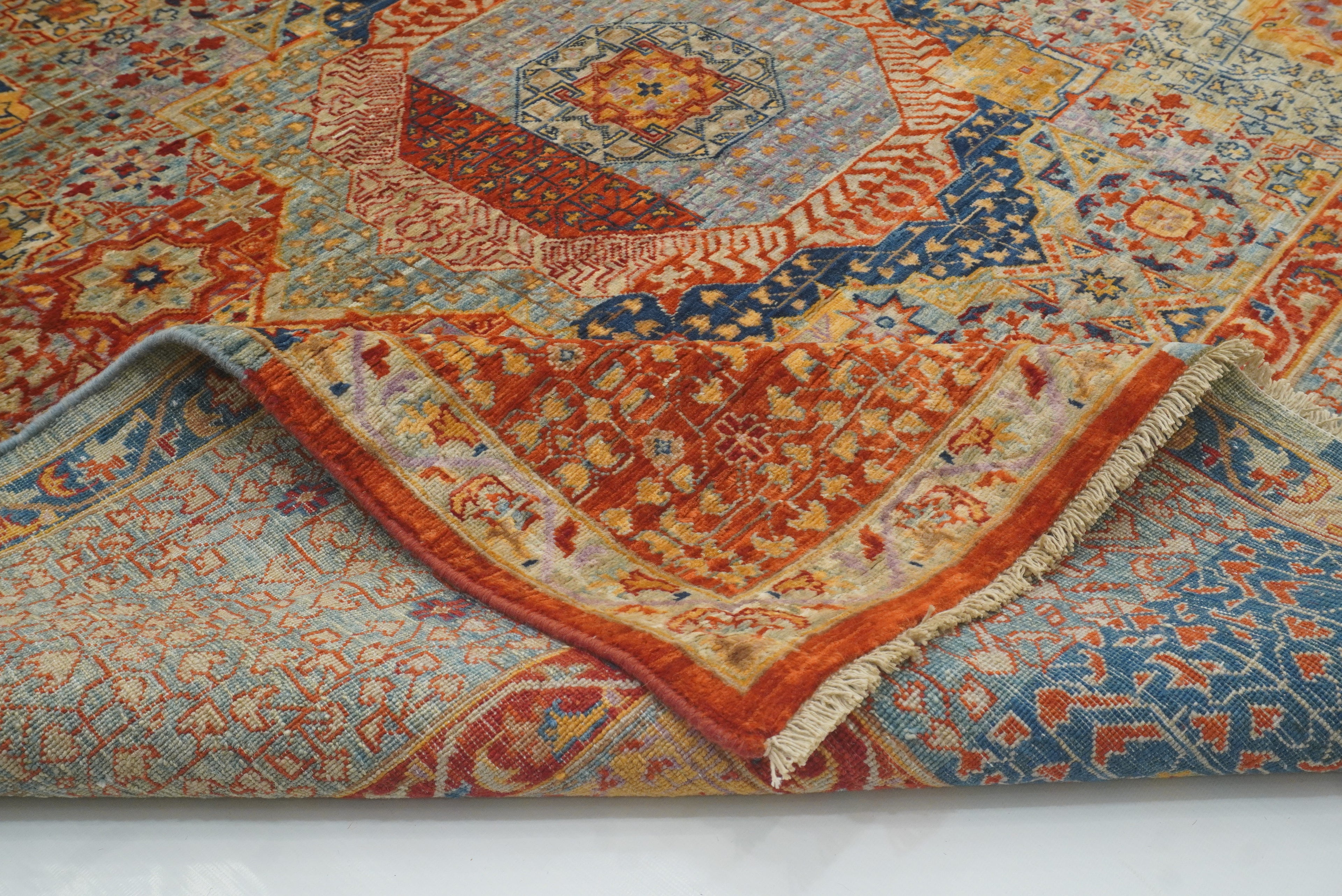 8x10 Multicolor Mamluk Hand Knotted Wool Oriental Rug - Yildiz Rugs