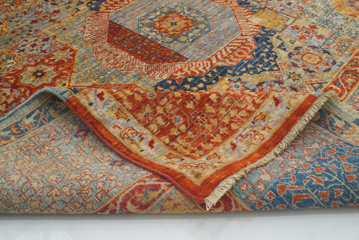 8x10 Multicolor Mamluk Hand Knotted Wool Oriental Rug - Yildiz Rugs