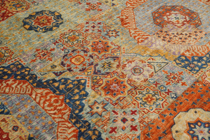8x10 Multicolor Mamluk Hand Knotted Wool Oriental Rug - Yildiz Rugs