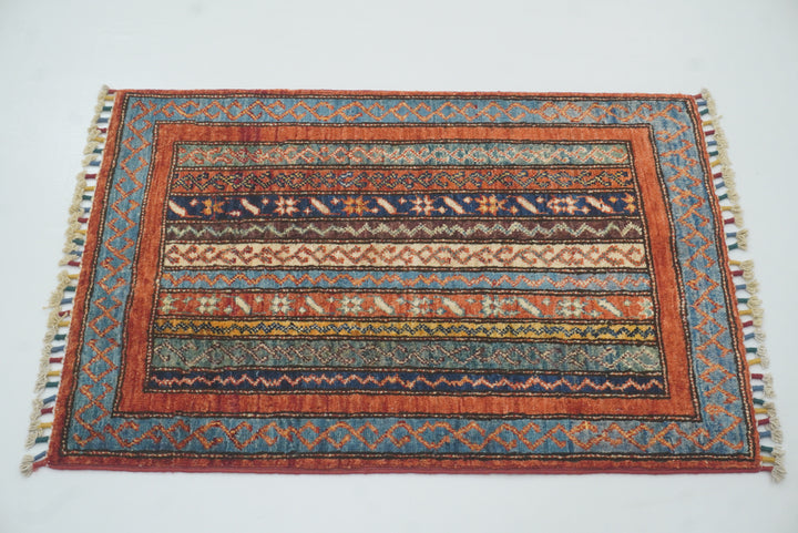 2x3 Red Turkish Hand-Knotted Rug - Yildiz Rugs