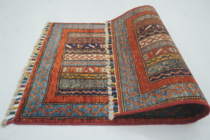 2x3 Red Turkish Hand-Knotted Rug - Yildiz Rugs