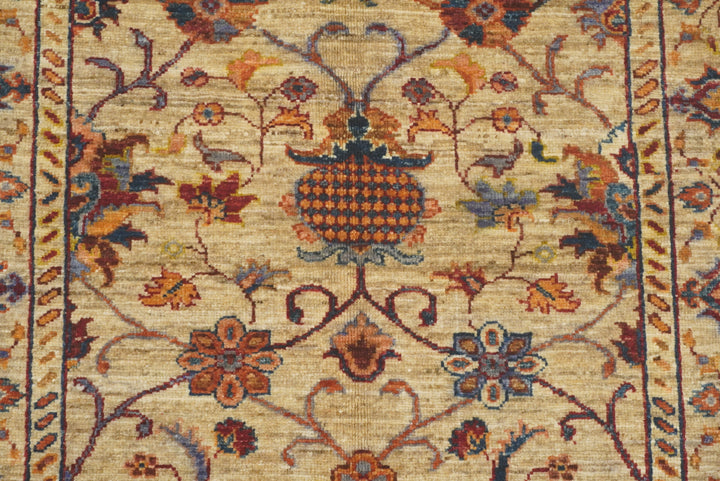 3x4 Beige Waziri Afghan Hand knotted wool Oriental Rug - Yildiz Rugs