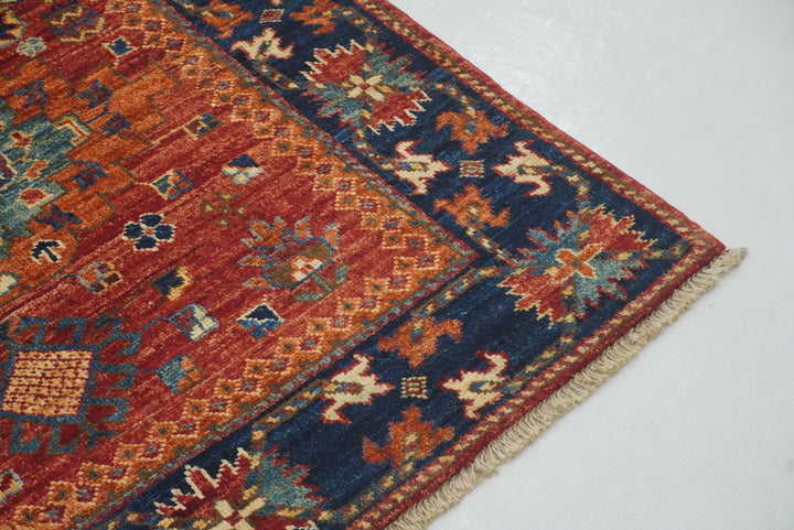 3x5 Red Baluch Afghan Hand knotted Rug