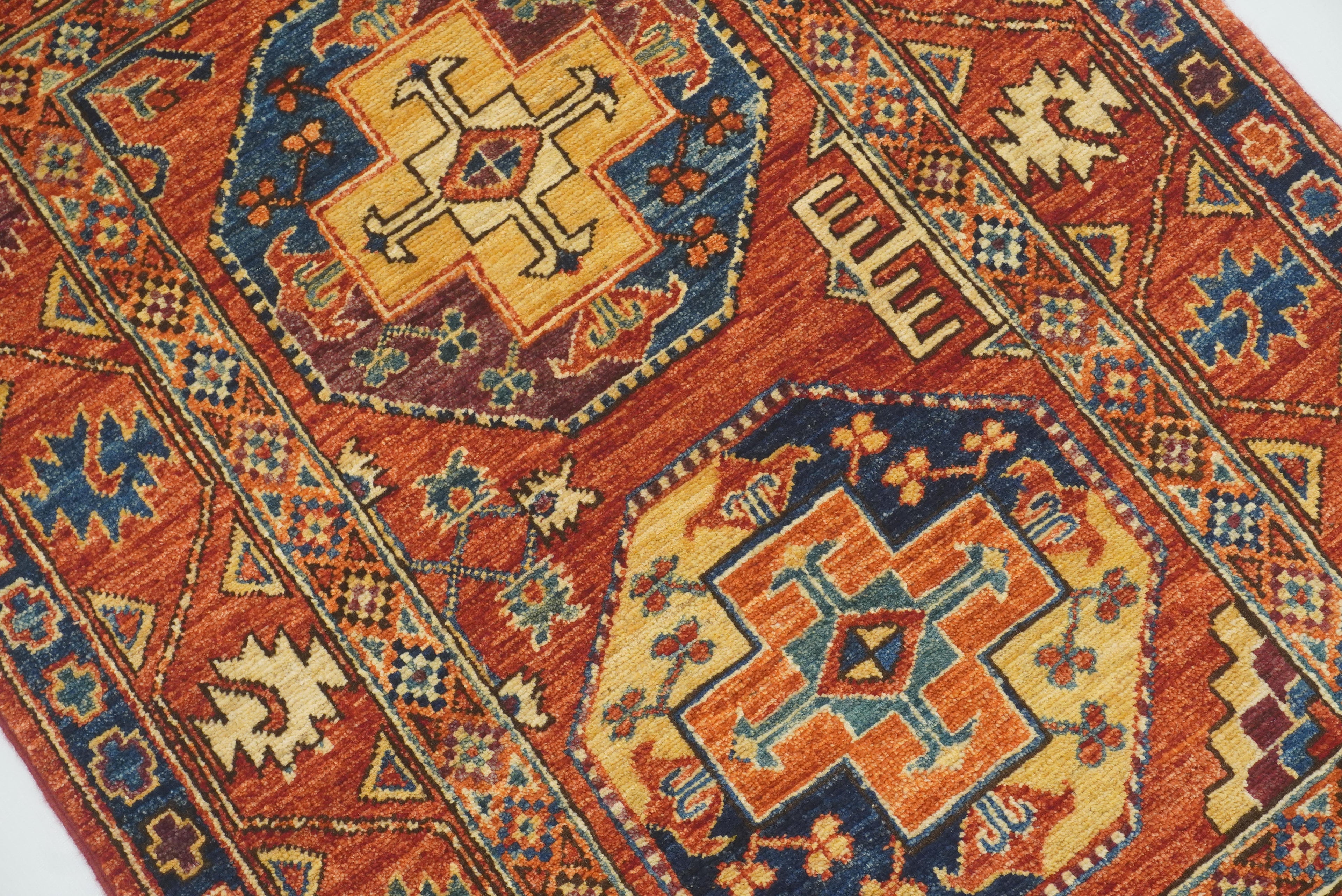 3x4 Red Ersari Hand Knotted Afghan Oriental Rug - Yildiz Rugs