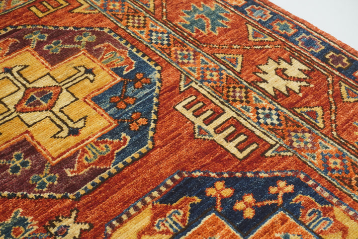 3x4 Red Ersari Hand Knotted Afghan Oriental Rug - Yildiz Rugs