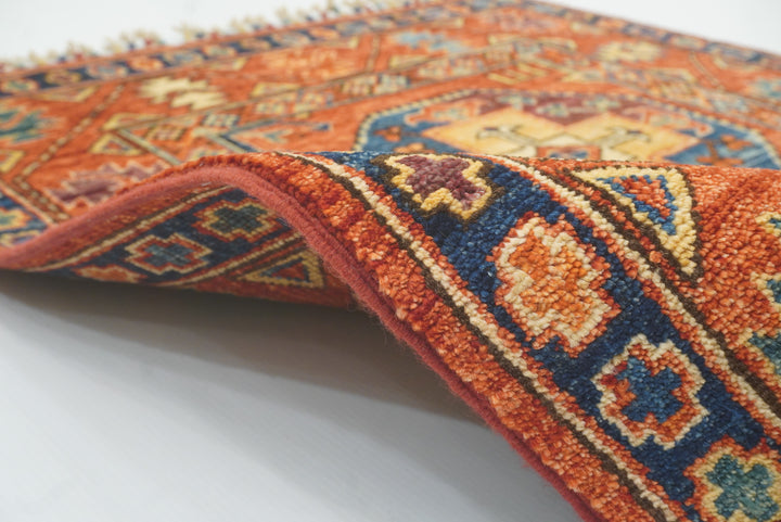 3x4 Red Ersari Hand Knotted Afghan Oriental Rug - Yildiz Rugs