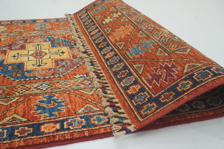 3x4 Red Ersari Hand Knotted Afghan Oriental Rug - Yildiz Rugs