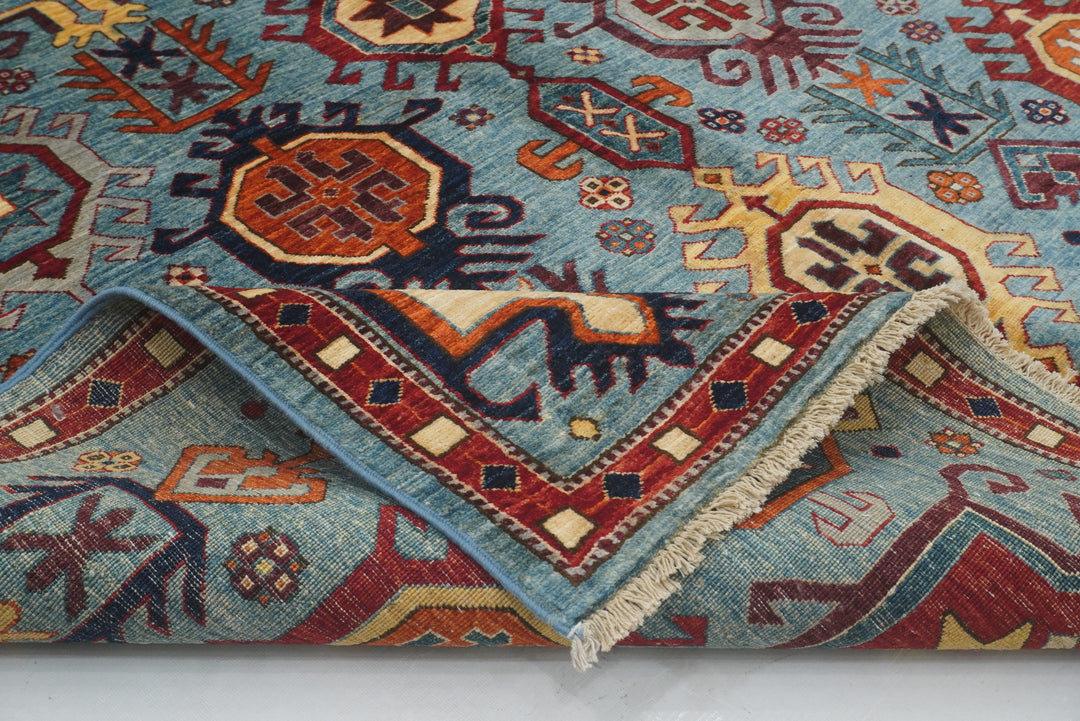 5x7 Blue Anatolian Oushak Hand Knotted Turkish Rug