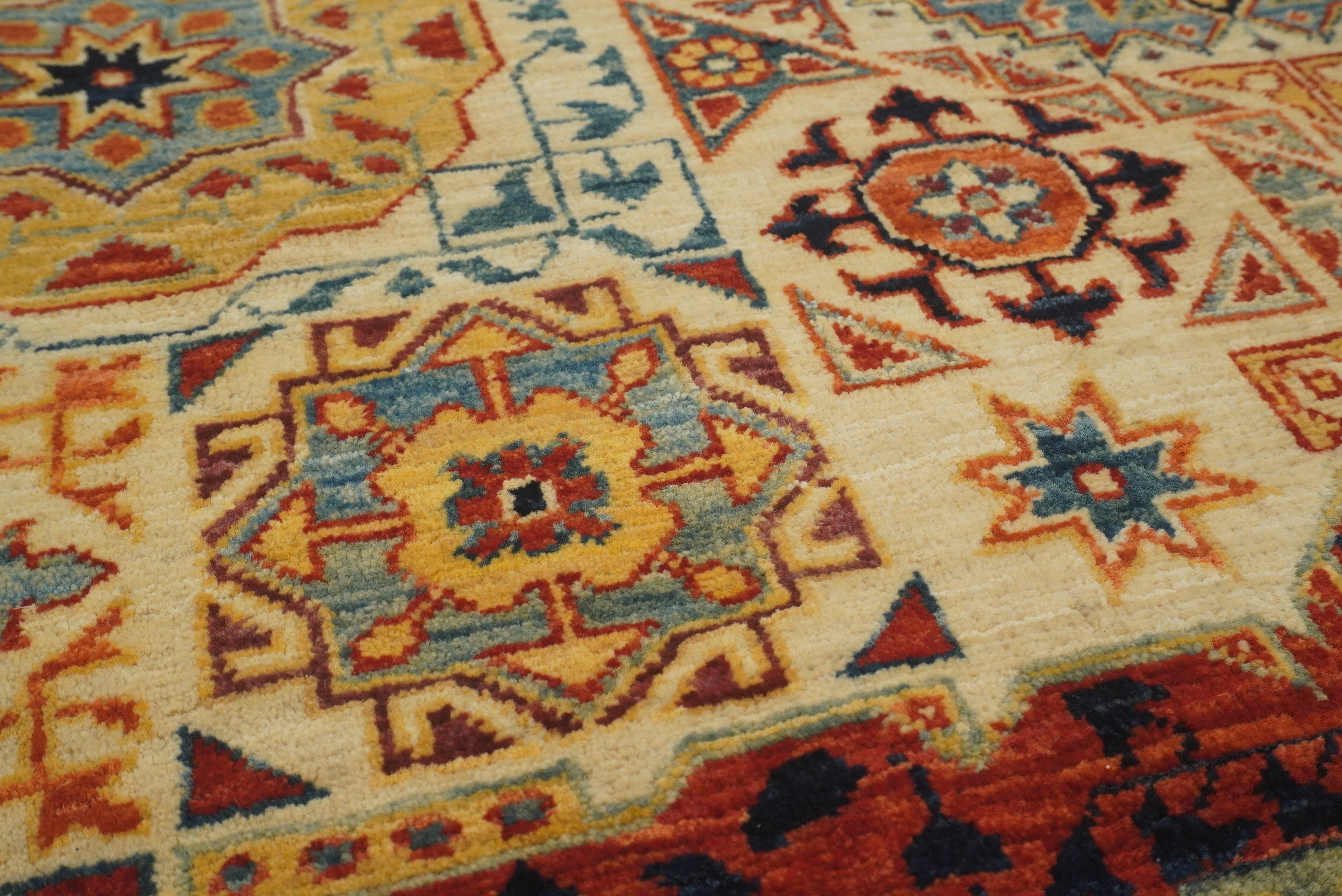 3x4 ft Beige Mamluk Hand knotted Rug - Yildiz Rugs