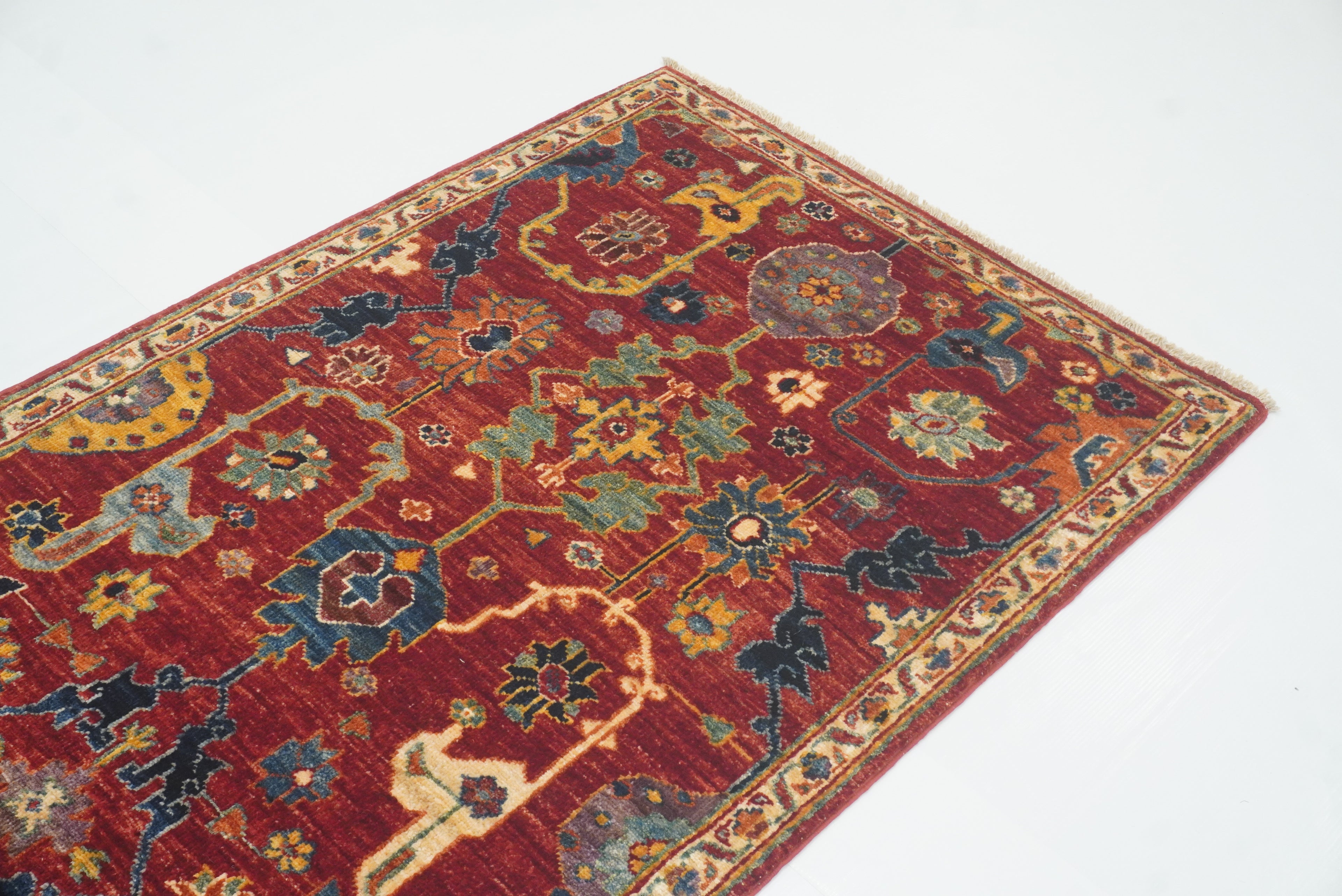 10 ft Red Bidjar Afghan Hand Knotted Wool Runner Rug - Yildiz Rugs