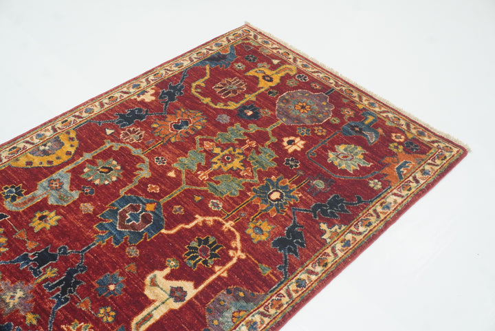 10 ft Red Bidjar Afghan Hand Knotted Wool Runner Rug - Yildiz Rugs