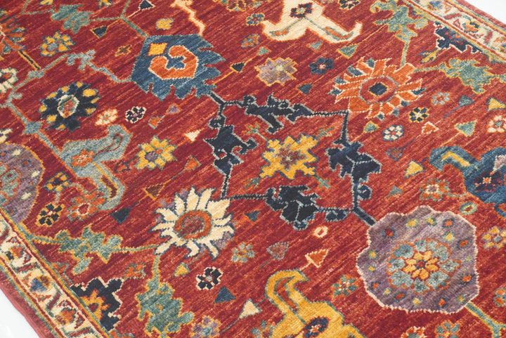 10 ft Red Bidjar Afghan Hand Knotted Wool Runner Rug - Yildiz Rugs