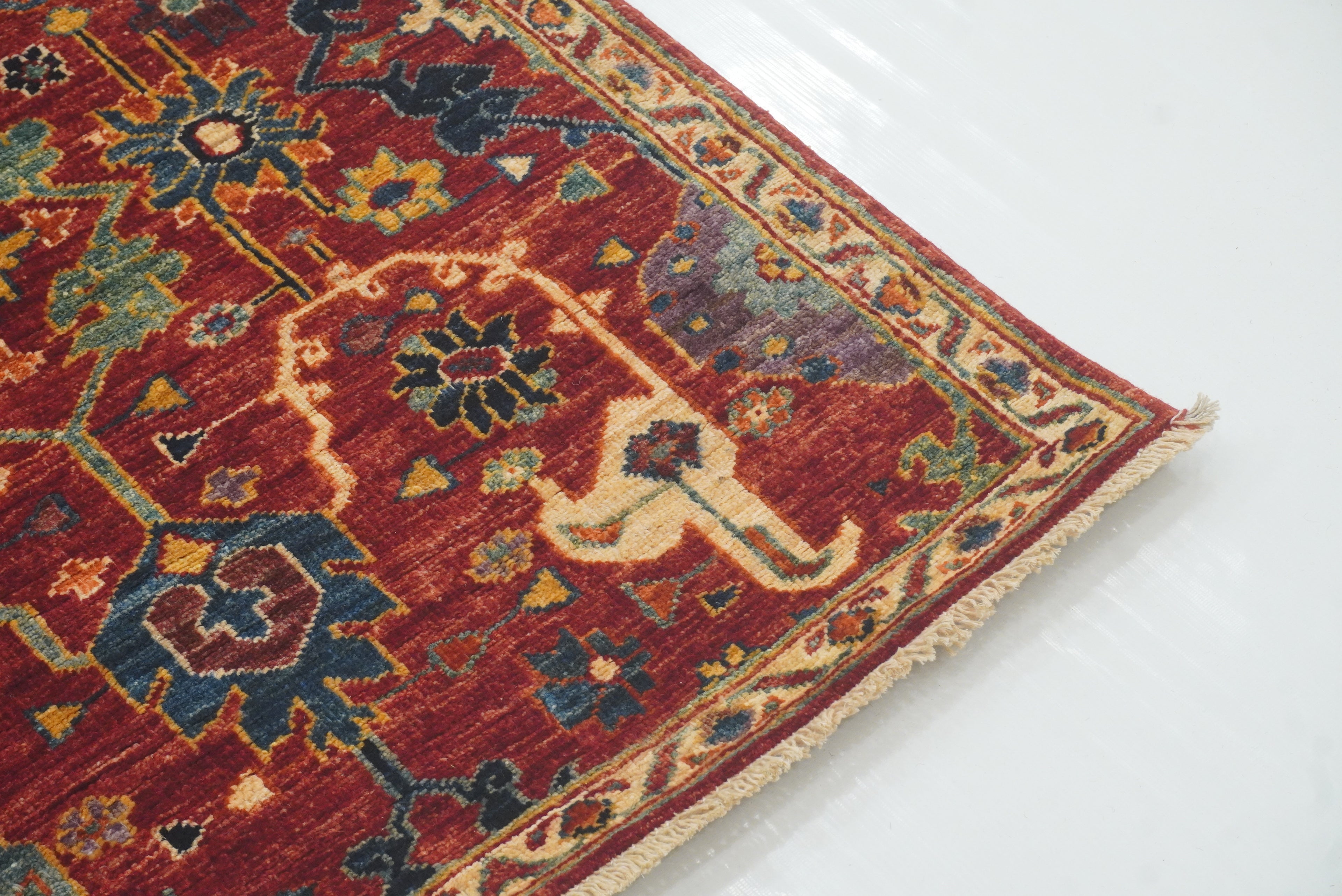 10 ft Red Bidjar Afghan Hand Knotted Wool Runner Rug - Yildiz Rugs