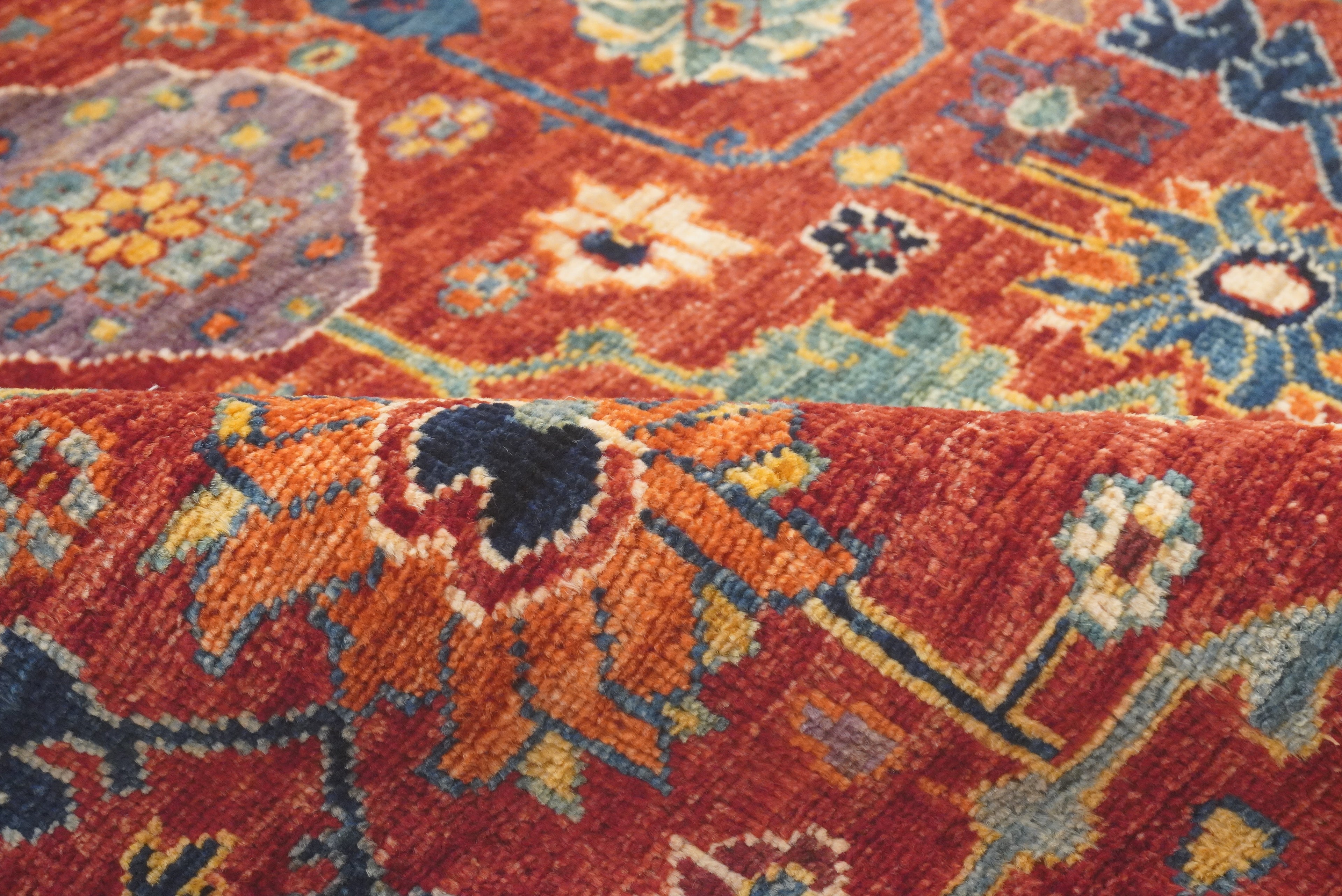 10 ft Red Bidjar Afghan Hand Knotted Wool Runner Rug - Yildiz Rugs