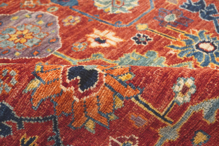 10 ft Red Bidjar Afghan Hand Knotted Wool Runner Rug - Yildiz Rugs