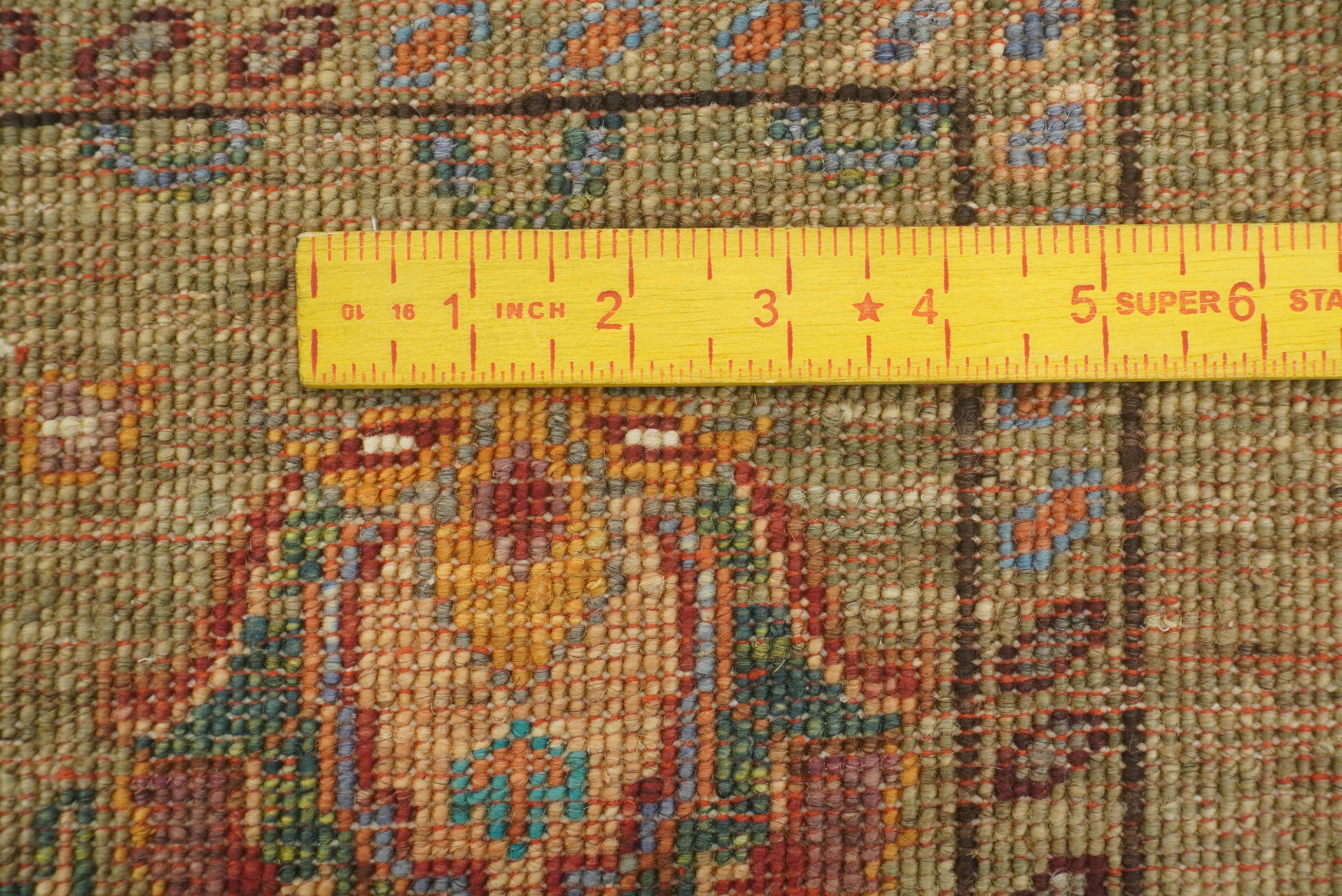 2x3 Green Afghan Waziri Floral Hand Knotted Rug - Yildiz Rugs