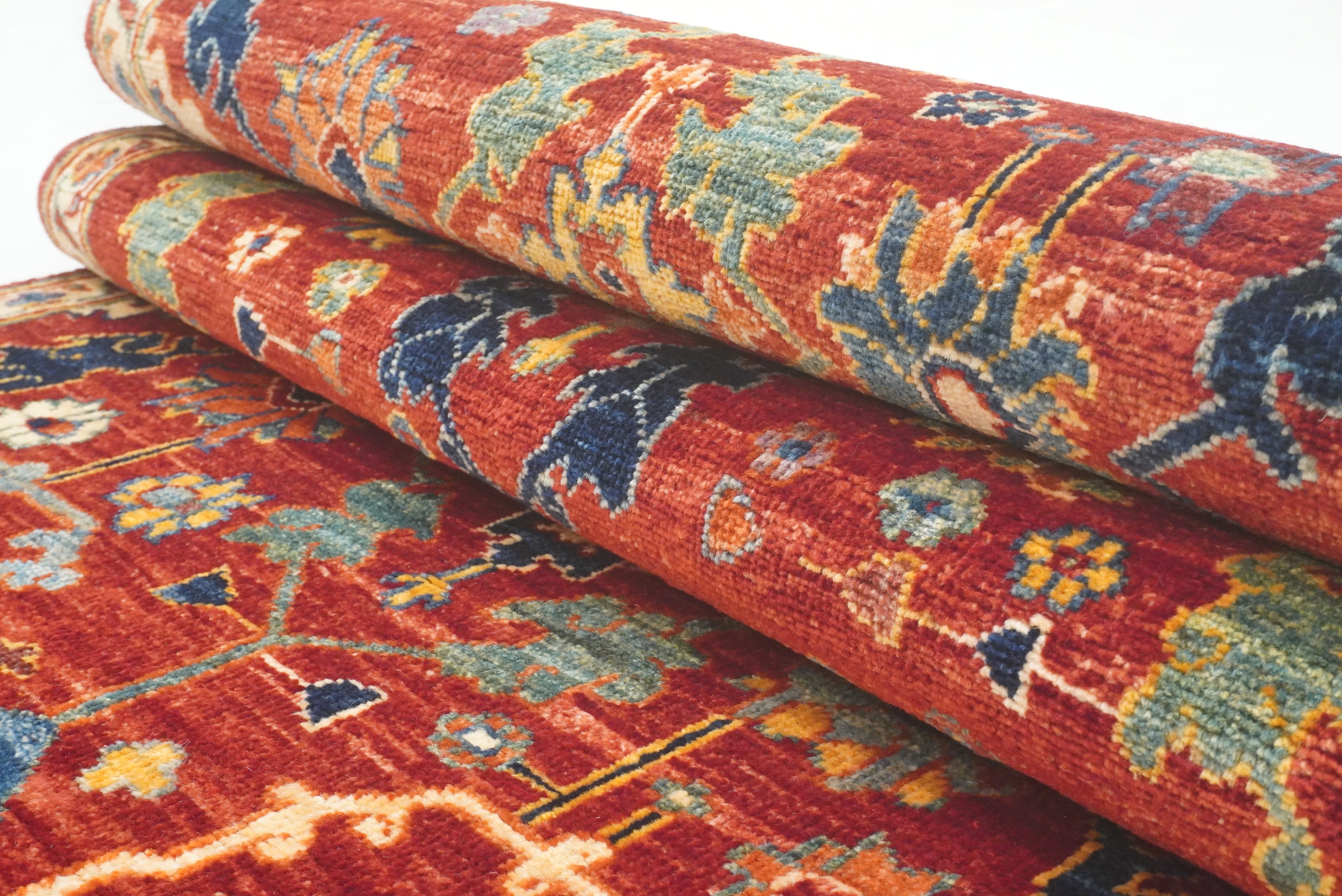 10 ft Red Bidjar Afghan Hand Knotted Wool Runner Rug - Yildiz Rugs