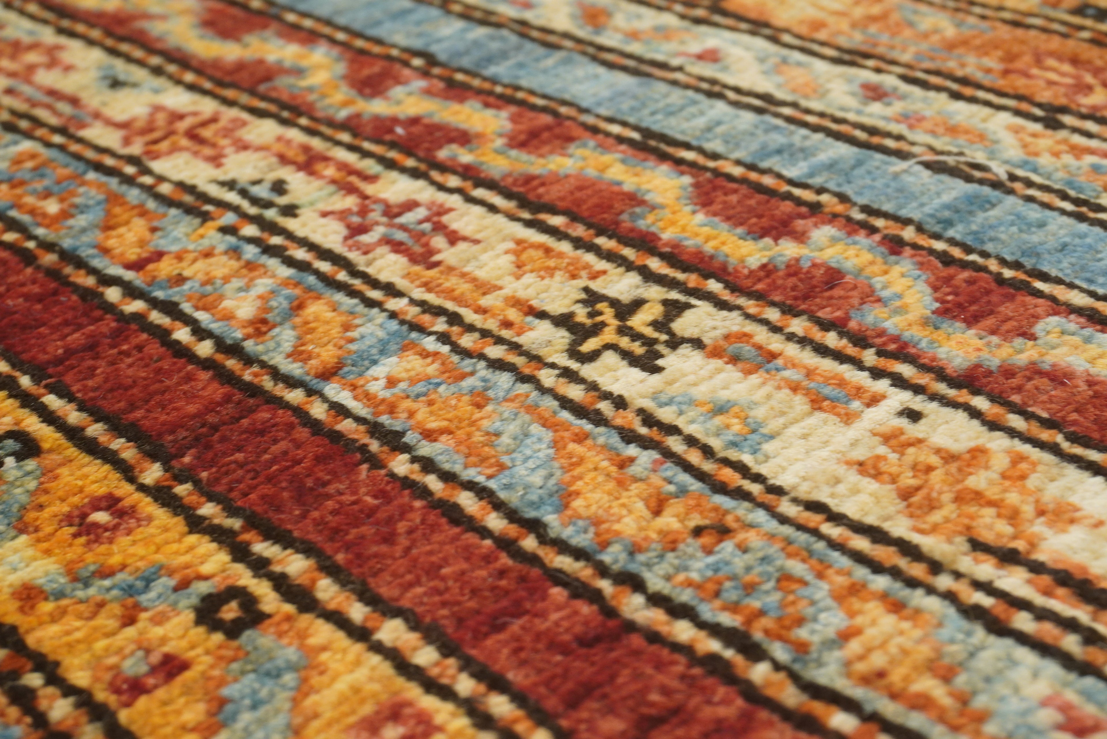 2x5 Red Shaal Turkish Hand knotted Runner Rug - Yildiz Rugs