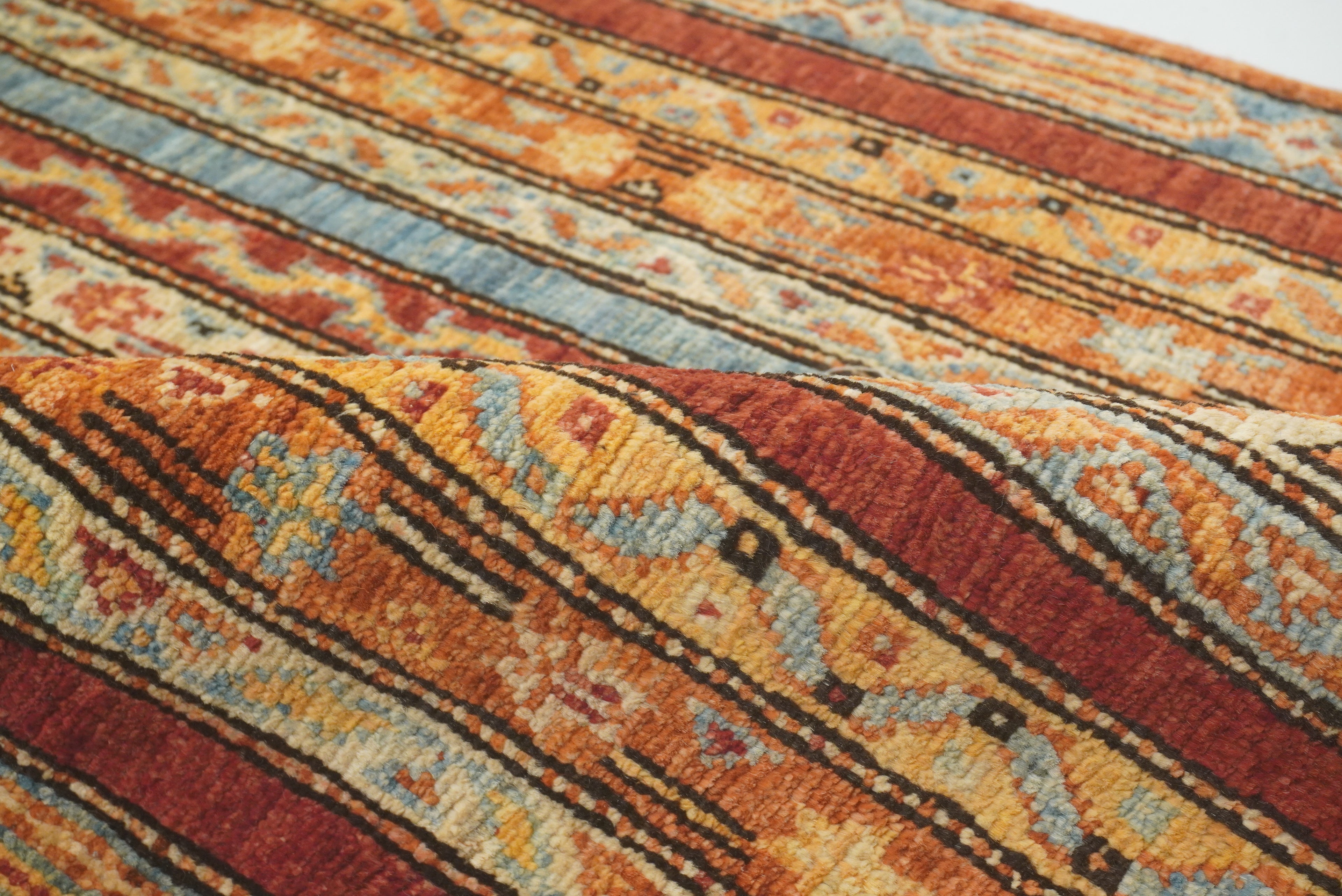 2x5 Red Shaal Turkish Hand knotted Runner Rug - Yildiz Rugs