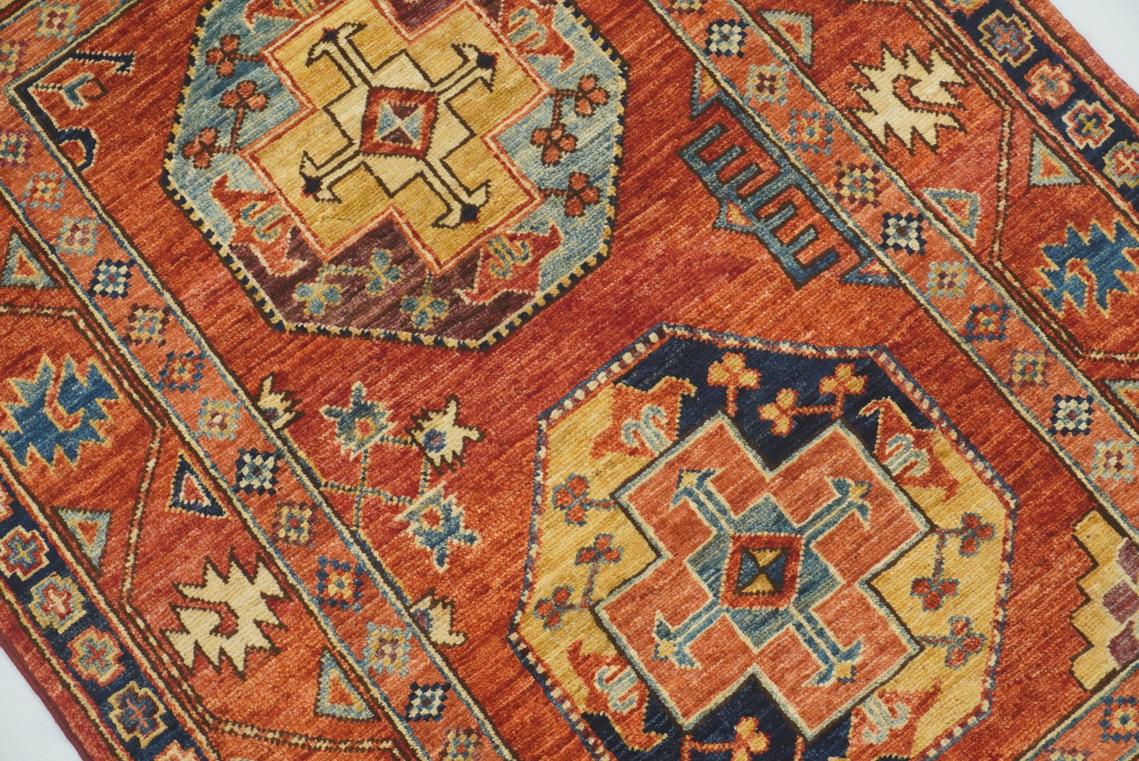 3x4 Red Ersari Hand Knotted Afghan Oriental Rug - Yildiz Rugs