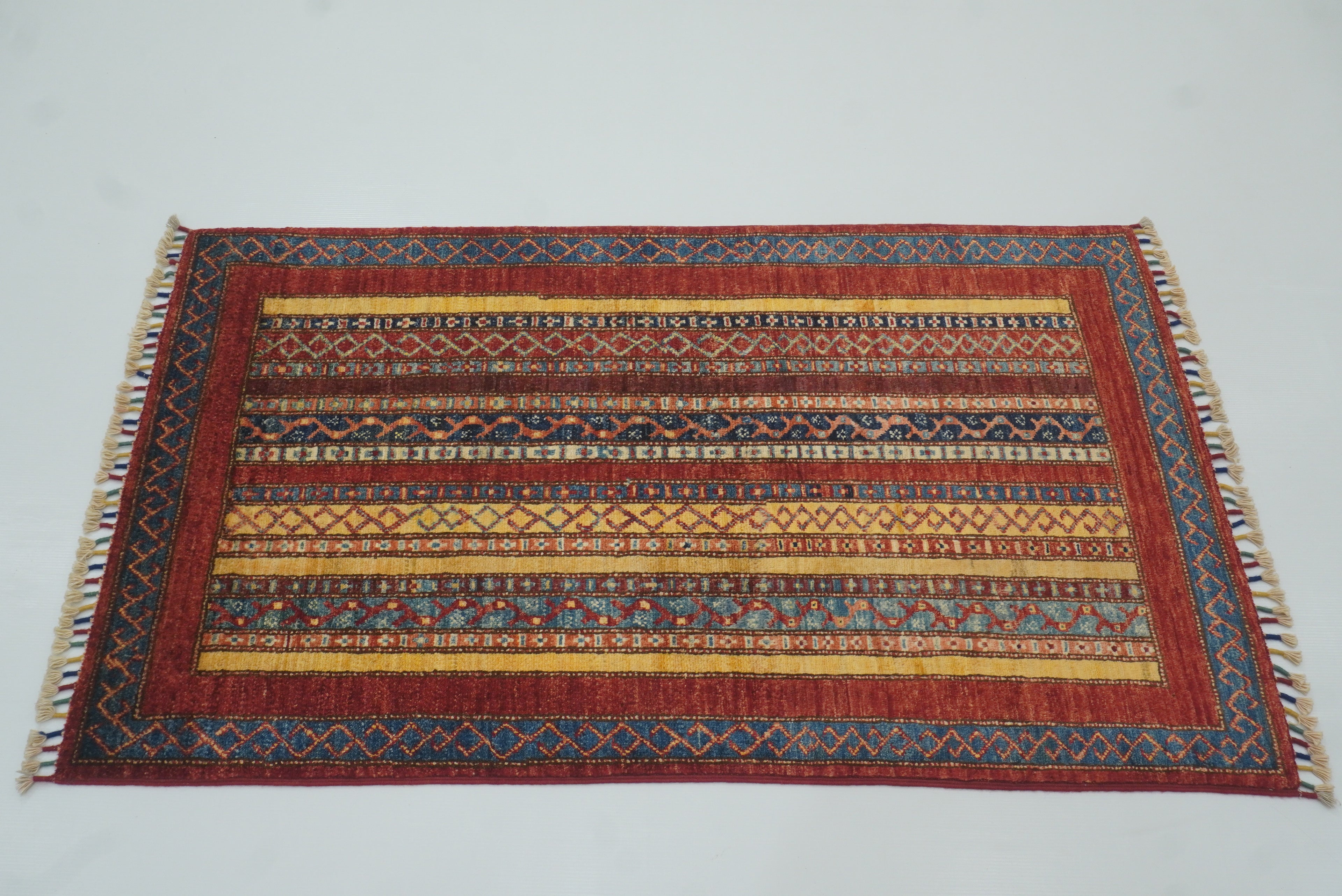 2'7"x4'5" Red Turkish Style Hand knotted Rug - Yildiz Rugs