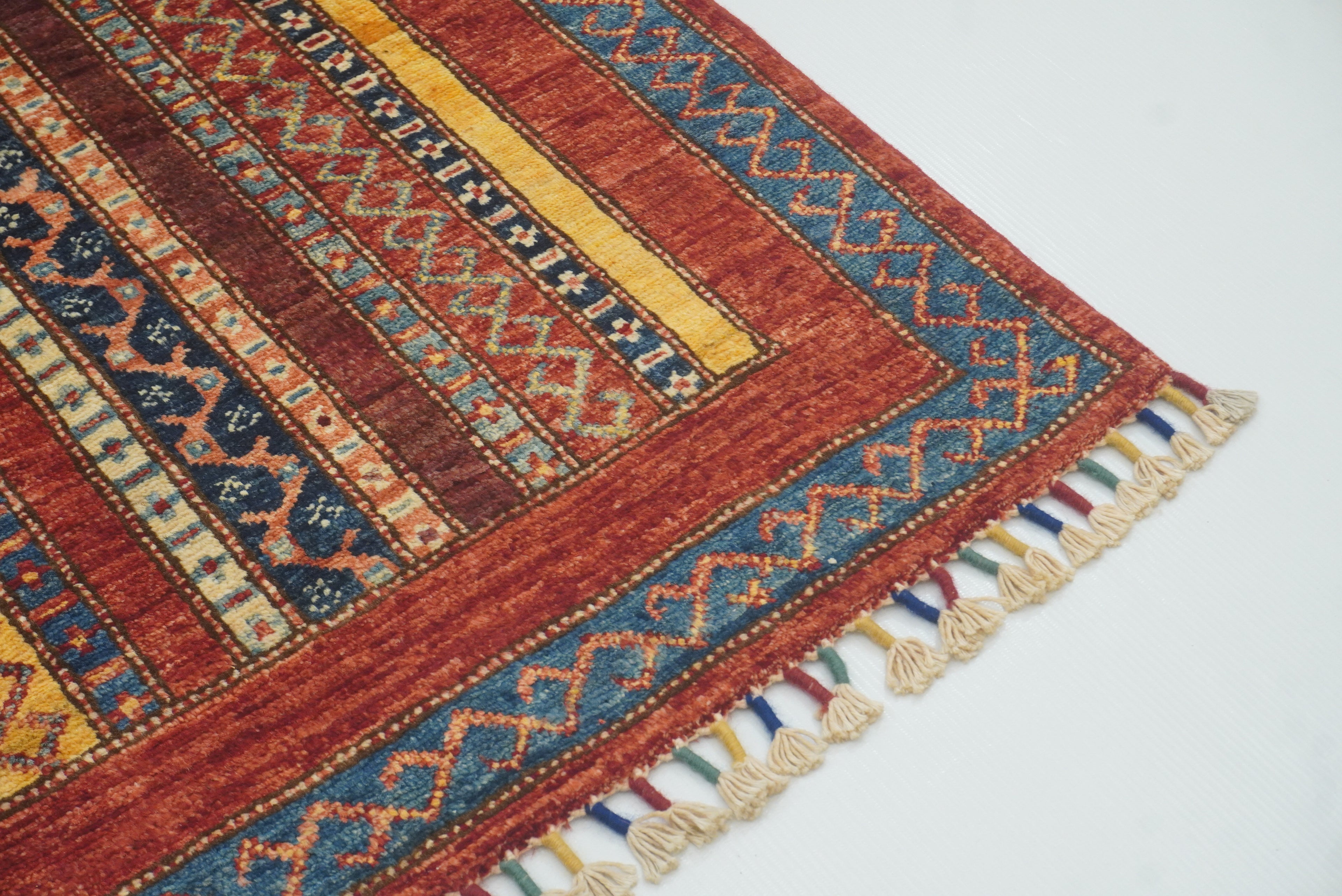 2'7"x4'5" Red Turkish Style Hand knotted Rug - Yildiz Rugs