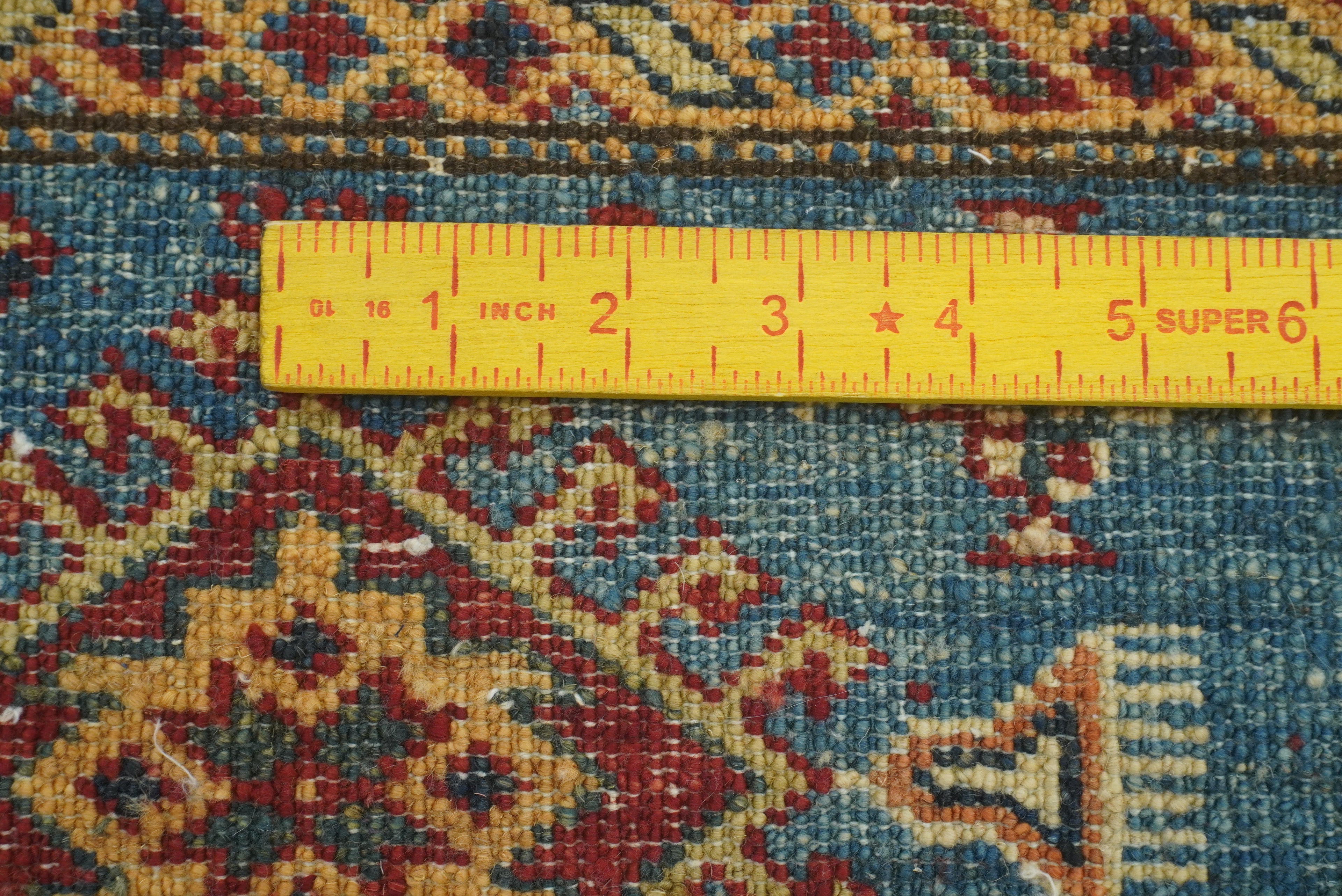 2x3 Blue Kazak Hand-Knotted Afghan Rug - Yildiz Rugs