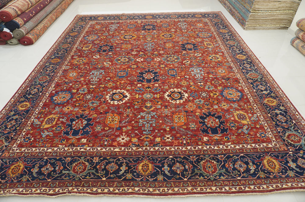 12x15 Red Bidjar Afghan Hand knotted Oversize Oriental Rug - Yildiz Rugs